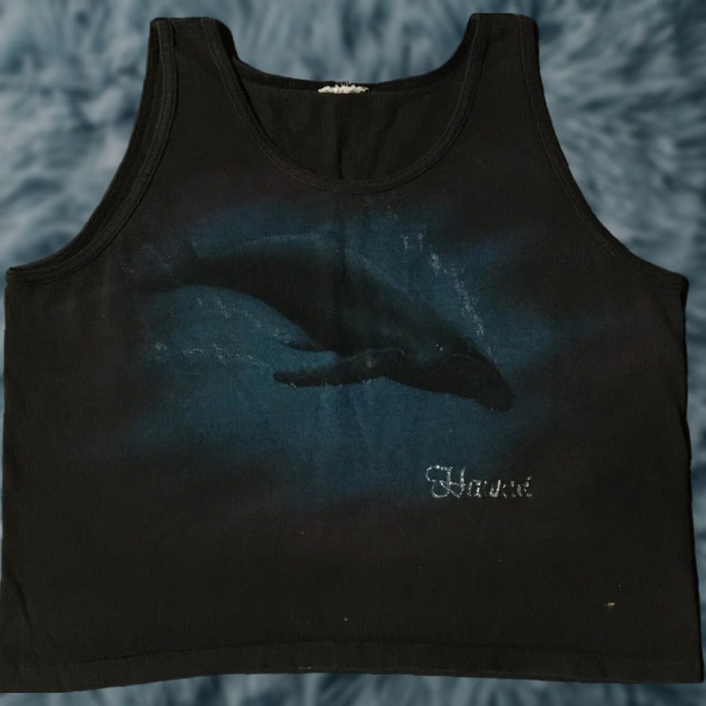 Vintage VINTAGE 80s Hawaii Whale Cropped Tank Top S USA Surf Beach Grunge Vaporwave Black XS/S Womens Tank Top Size S / US 4 / IT 40 - 1 Thumbnail