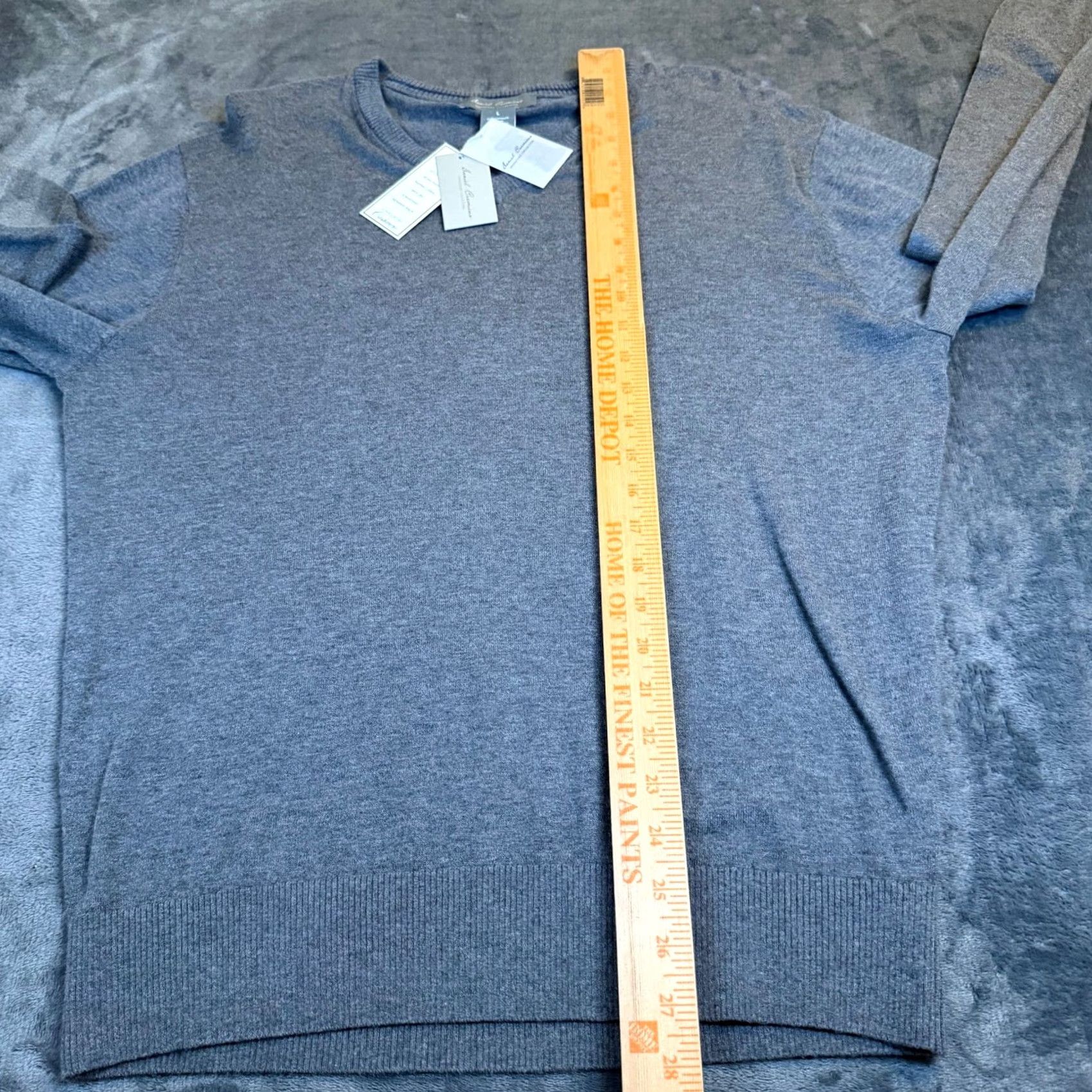 Cremieux Daniel Cremieux Supima Cotton Cashmere V-Neck Sweater Grey Mens L NWT Size US L / EU 52-54 / 3 - 7 Thumbnail