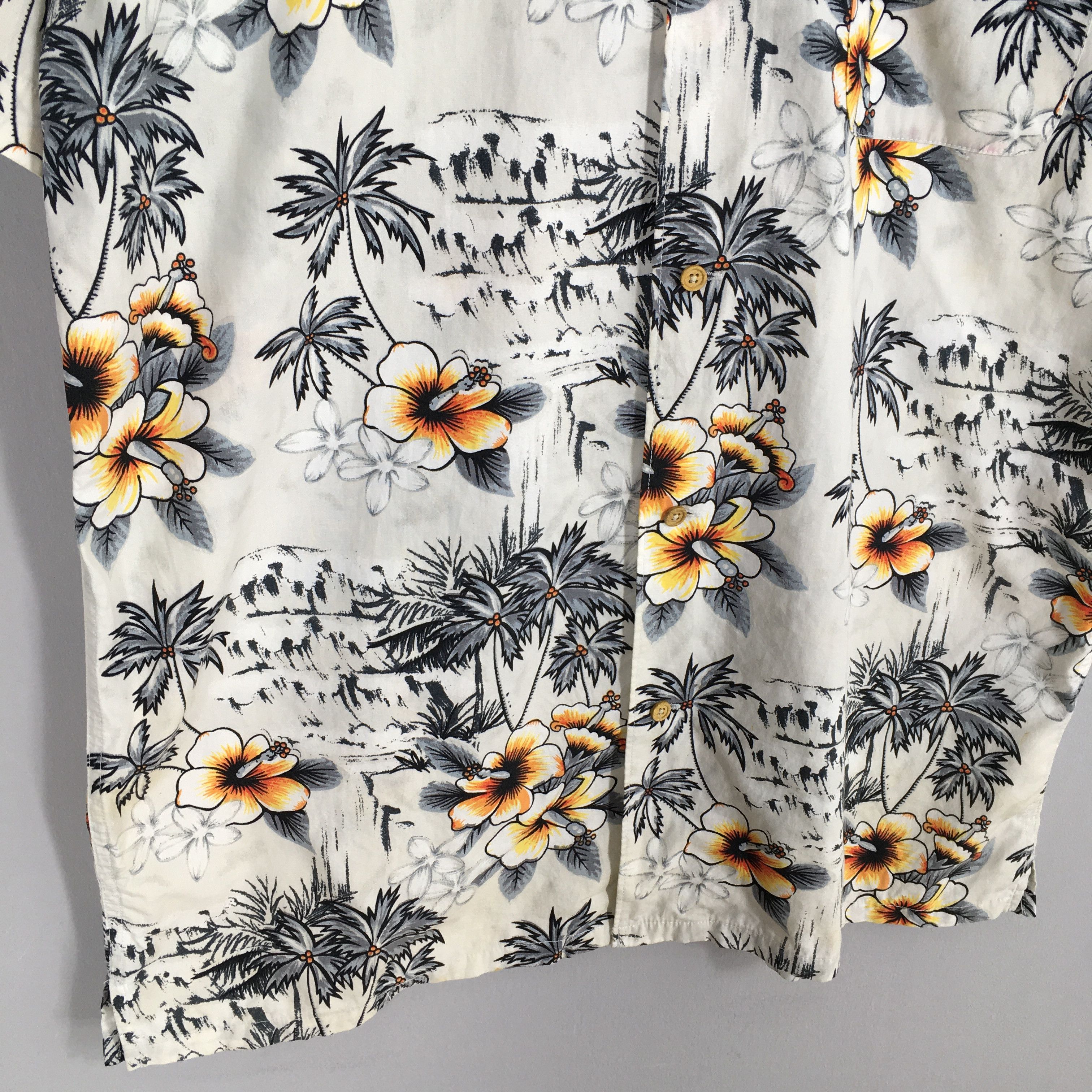 Hang Ten Vintage Hang Ten Hibiscus Palm Beach Hawaiian Shirt Large Size US L / EU 52-54 / 3 - 4 Thumbnail