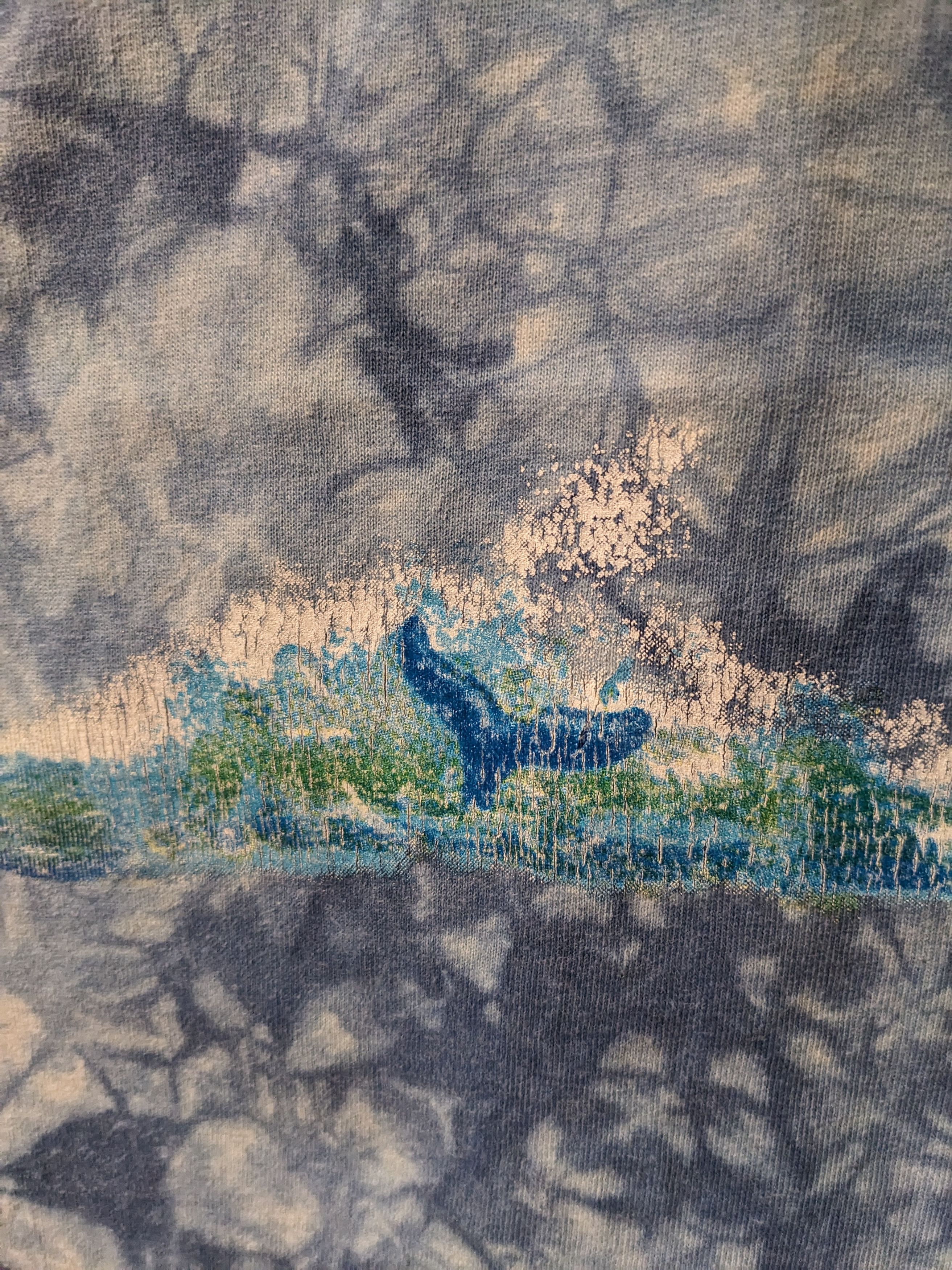 Fruit Of The Loom Vintage 90s Dolphins Animal Nature Blue Large T-Shirt Size US L / EU 52-54 / 3 - 3 Thumbnail