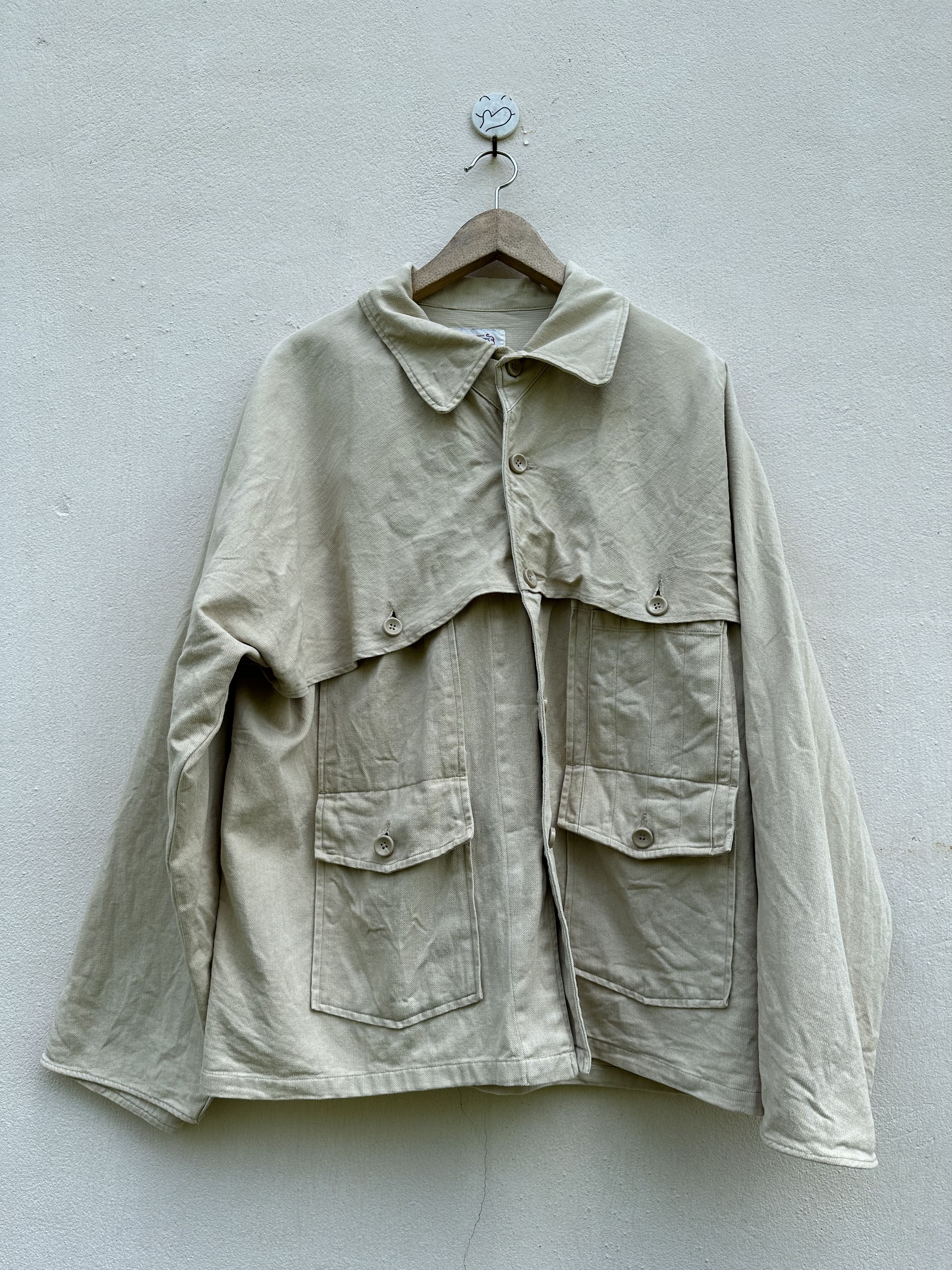 Vintage Chore Worker Sanforized Nine Blocks Jacket Shoulder Protect Size US L / EU 52-54 / 3 - 1 Thumbnail
