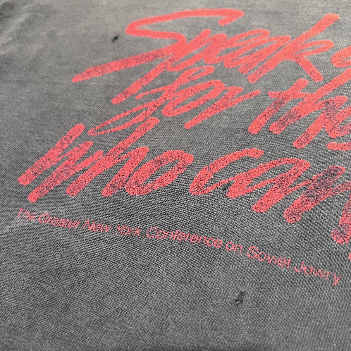 Vintage Rare Vtg Speak out for those who can't Soviet Jewry Faded Size US L / EU 52-54 / 3 - 3 Thumbnail