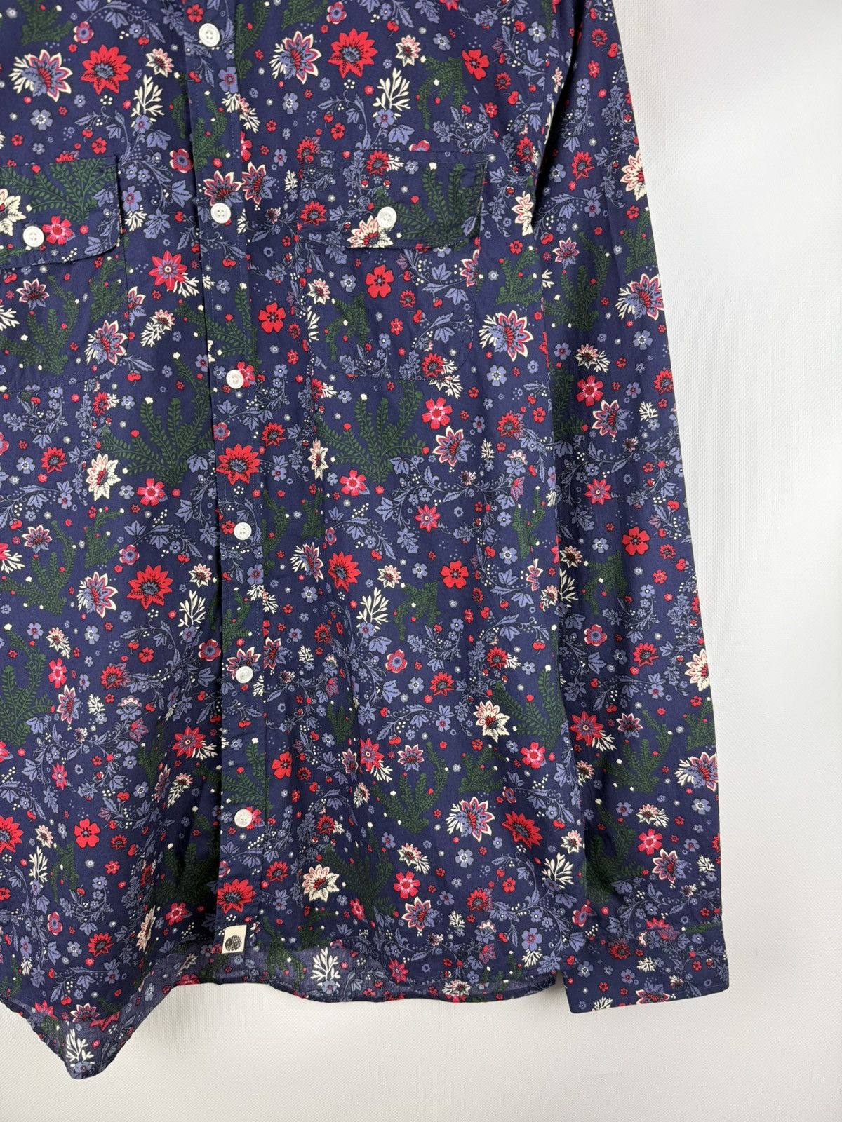 Pretty Green Pretty Green Floral Pattern Long Sleeve Button Up Shirt Size US S / EU 44-46 / 1 - 6 Thumbnail