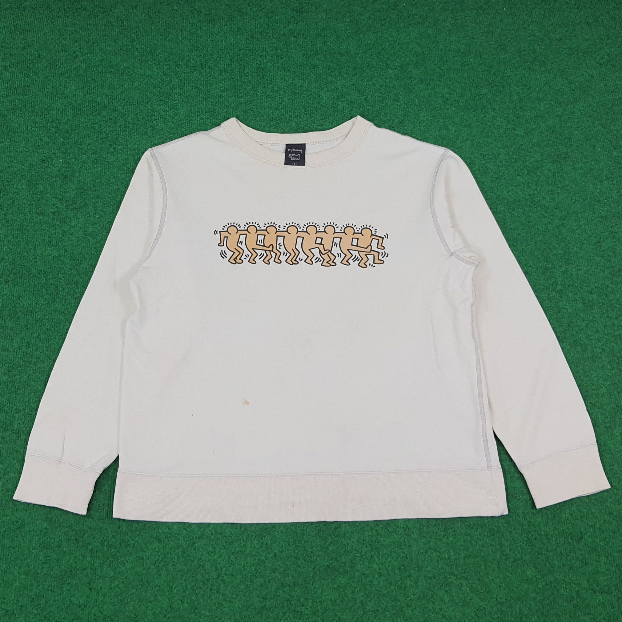 Keith Haring × Vintage Vintage Keith Haring Streetwear Sweatshirts Size US L / EU 52-54 / 3 - 1 Thumbnail