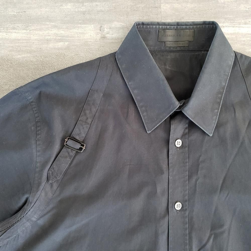 Alexander McQueen Black | Alexander McQueen | Harness Sport Shirt w/Strap Size 42R - 5 Thumbnail