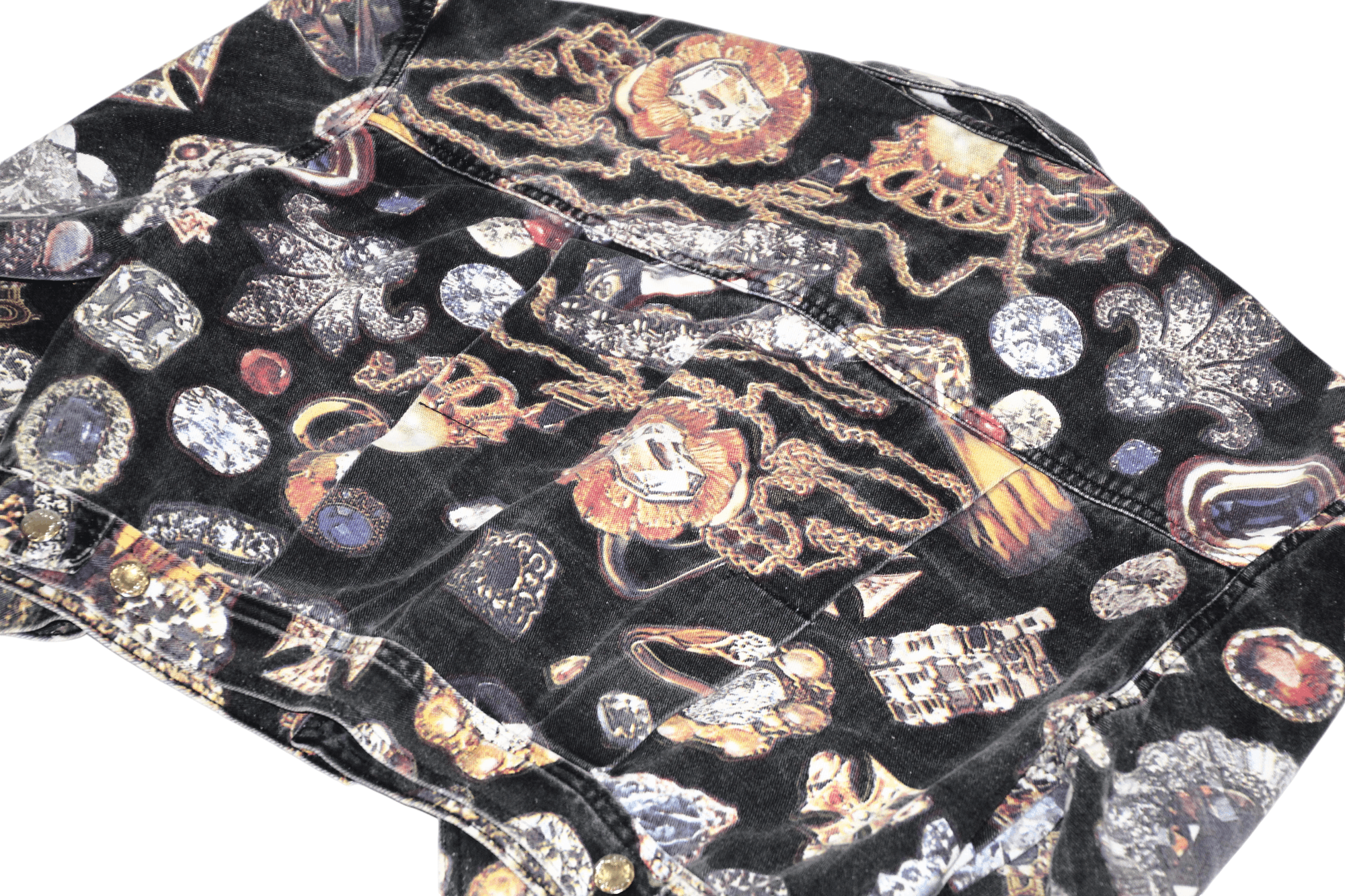 Vintage 90's ModzArt London Gems artwork cropped design denim jacket Size M / US 6-8 / IT 42-44 - 6 Thumbnail