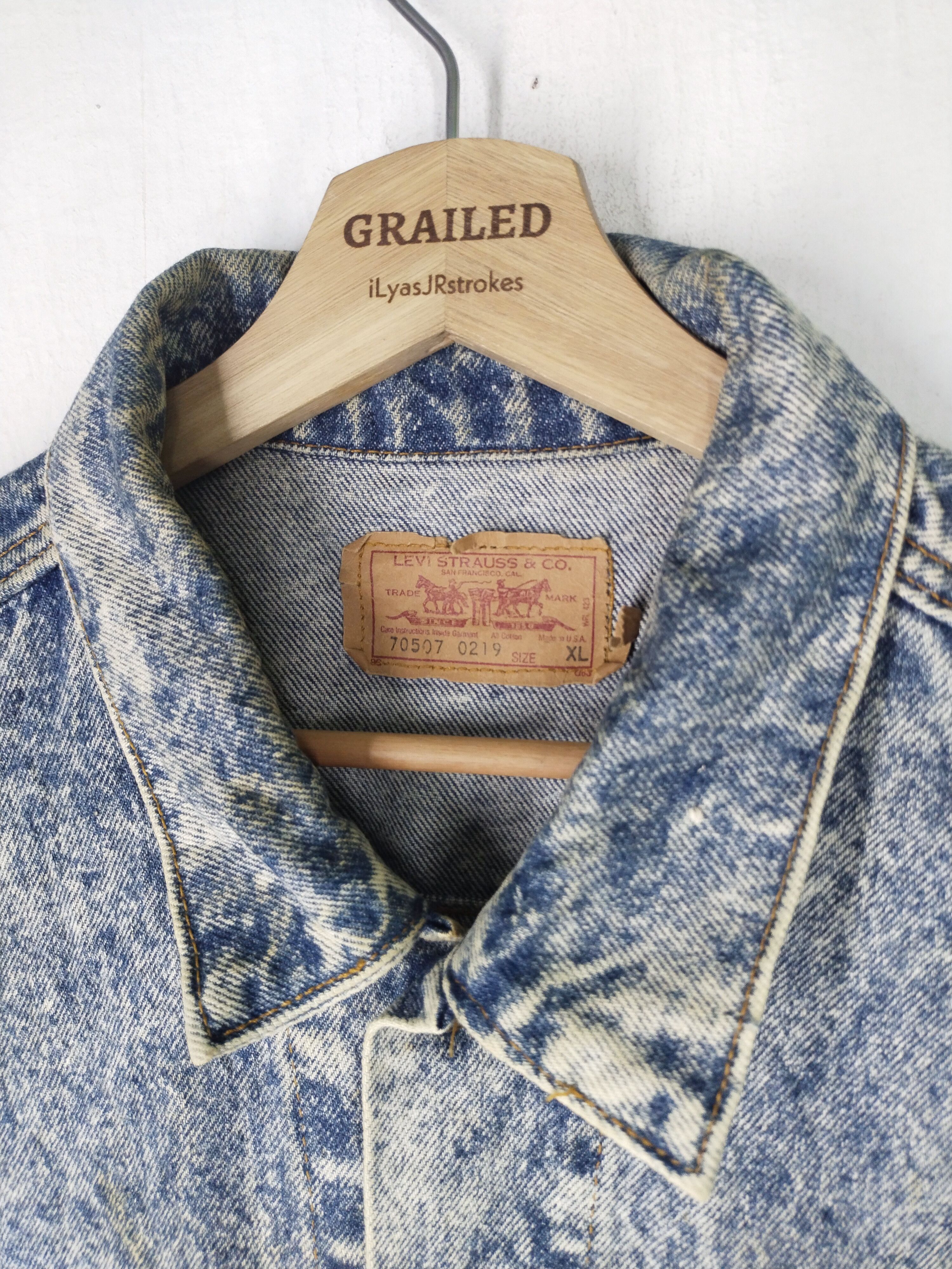 Levi's Vintage Levi's Acid Washed Made in USA Denim Jacket Size US L / EU 52-54 / 3 - 4 Thumbnail
