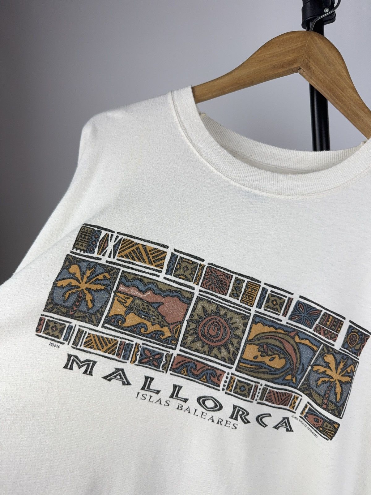 Vintage Vintage 90s Mallorca travel retro Graphic print Tee Shirt Size US XL / EU 56 / 4 - 3 Thumbnail