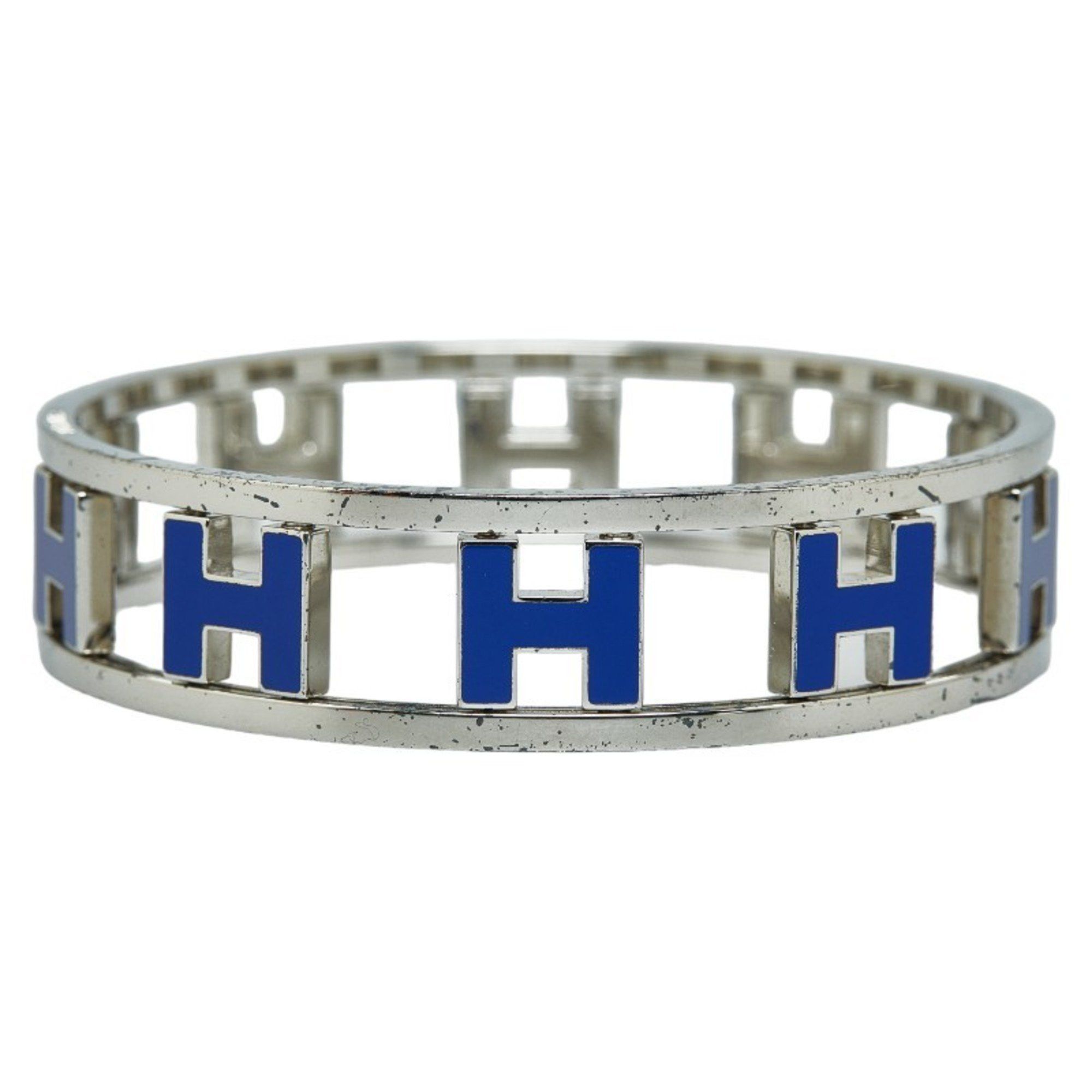 image of Hermes Metal Bangle Blue, Women's