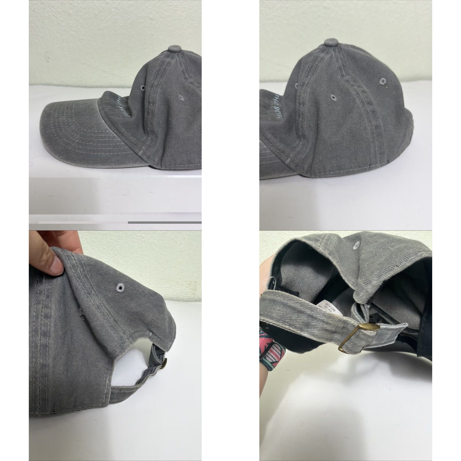 Vintage That Hat Strapback Dad Hat Gray Adjustable Cotton Embroidered “let That Go!" Size ONE SIZE - 8 Thumbnail