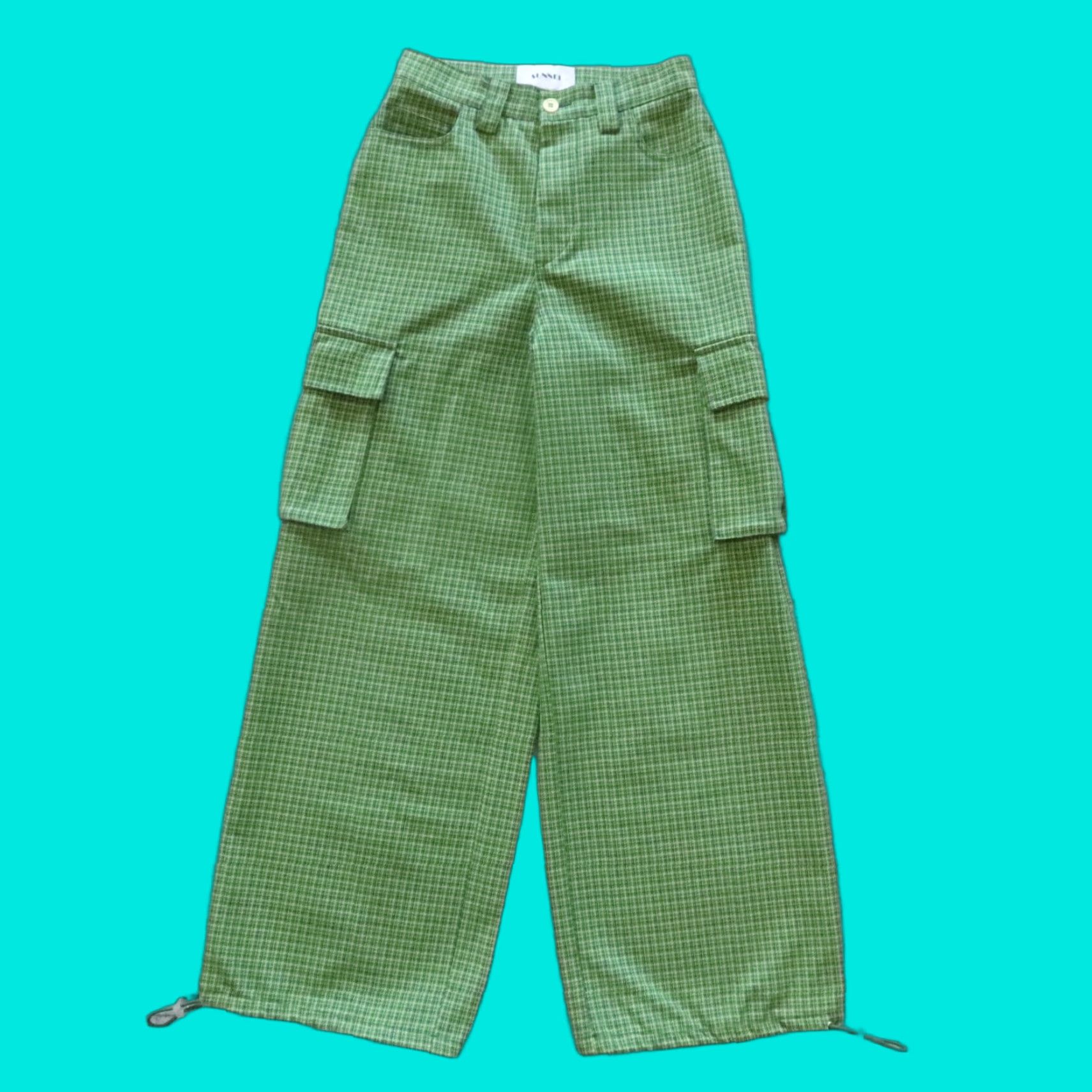 Sunnei VINTAGE Sunnei Houndstooth Cargo Pants Size M Green Women Cargo Pants M Green Sunnei Vintage Size 32" / US 10 / IT 46 - 1 Thumbnail