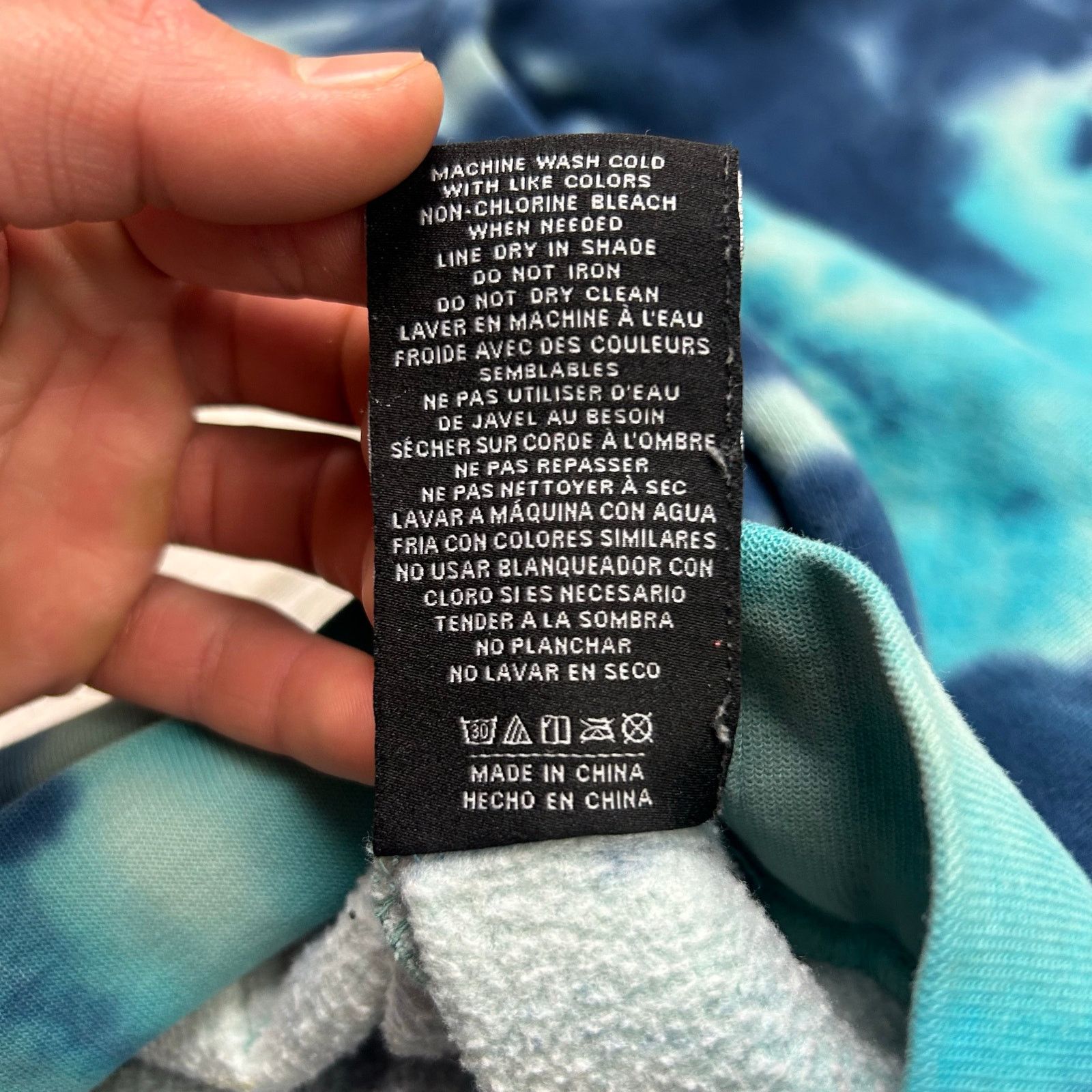 Huf HUF Worldwide Skateboarding Tie-Dye Script Hoodie Size US M / EU 48-50 / 2 - 7 Thumbnail