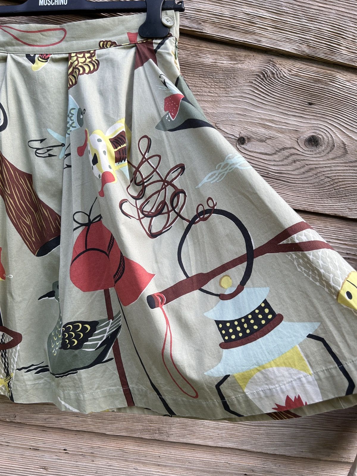 Ne-Net Ne-Net By Issey Miyake Cute Art AOP Midi Skirt Size 1 Size 24" / US 00 / IT 34 - 3 Thumbnail