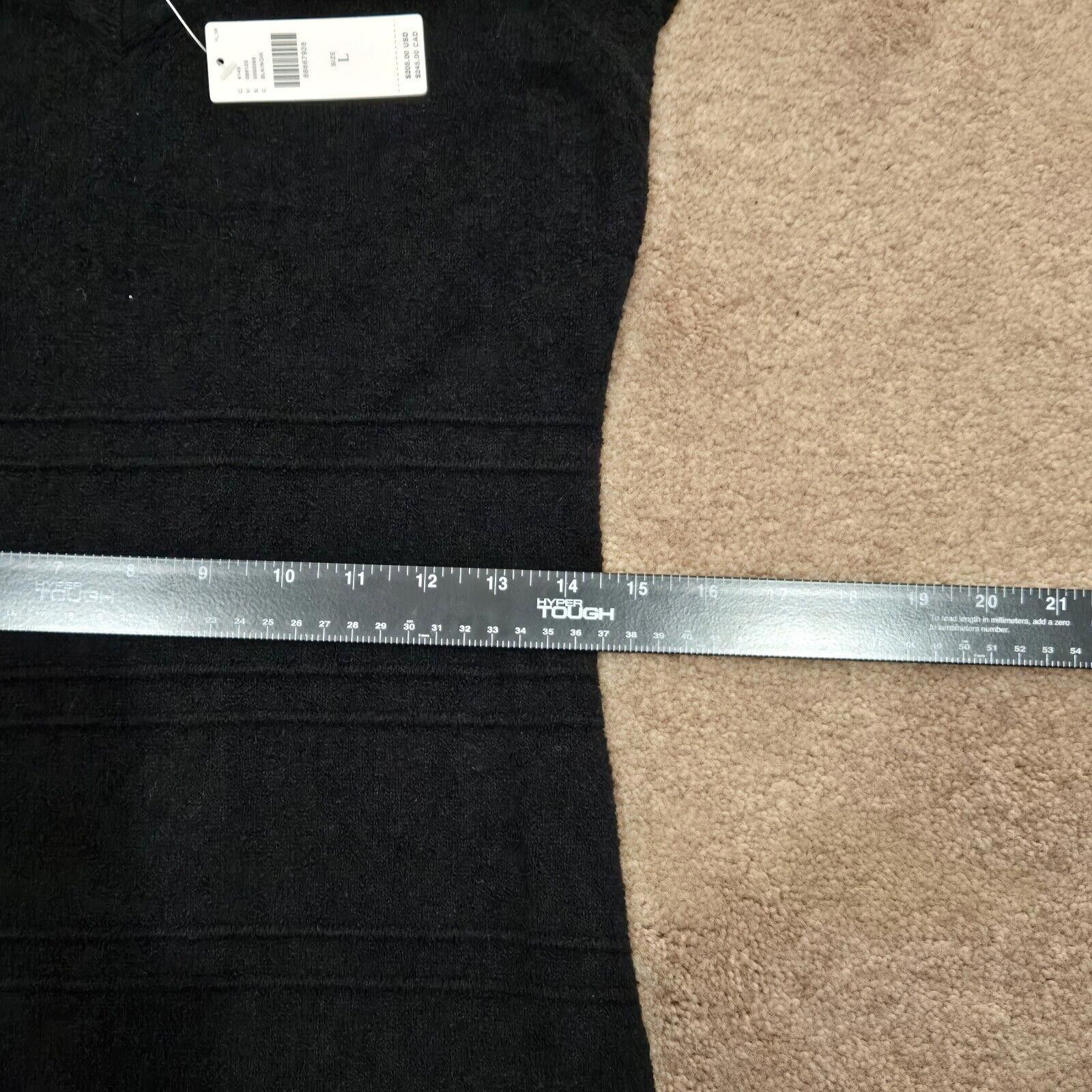 Designer Sundays Anthro Mini Knit Dress Ruffled Sleeve Black V Neck L Size L / US 10 / IT 46 - 9 Thumbnail