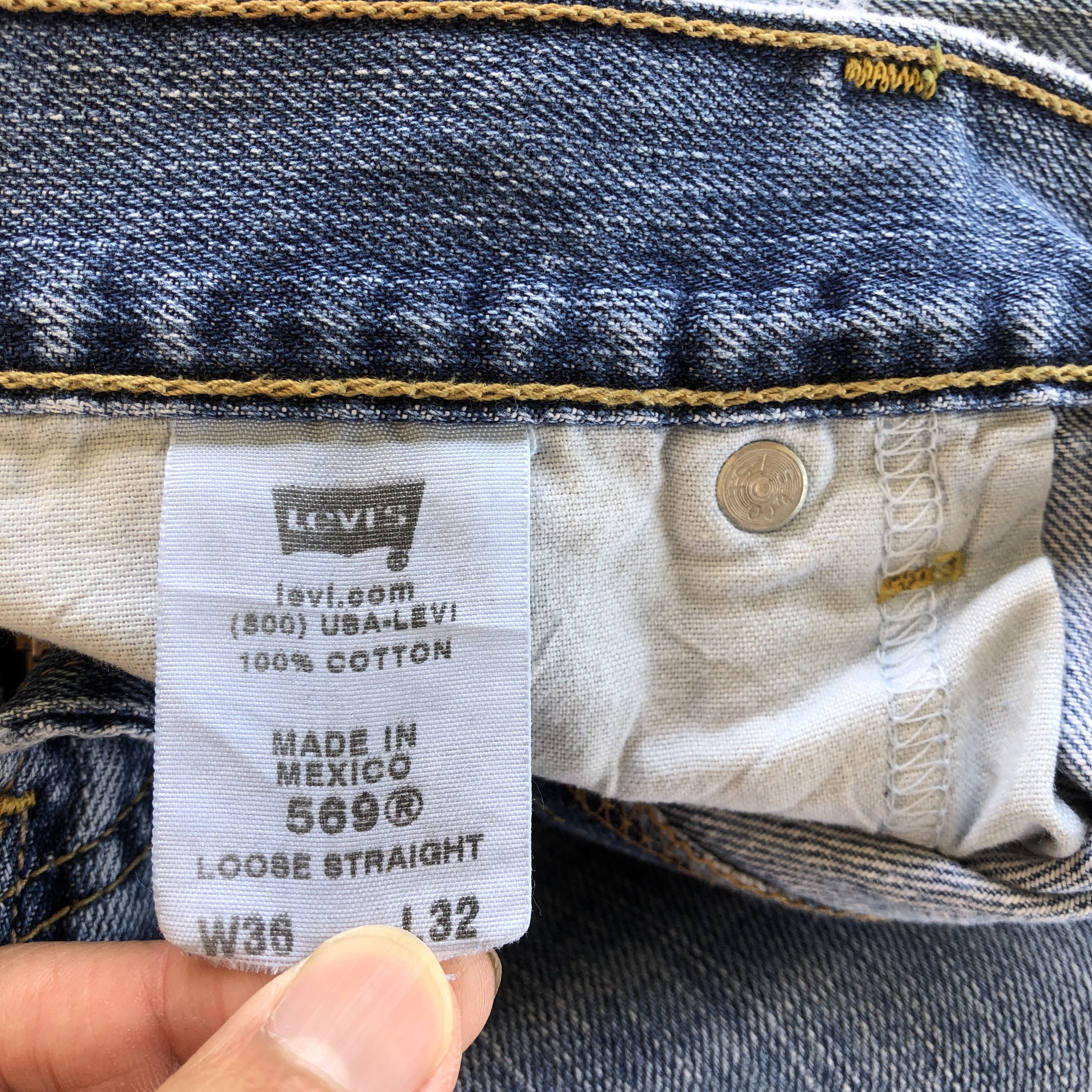 Levi's Vintage Levis 569 Baggy Jeans Levi's Light Wash Faded Denim Size US 36 / EU 52 - 10 Thumbnail