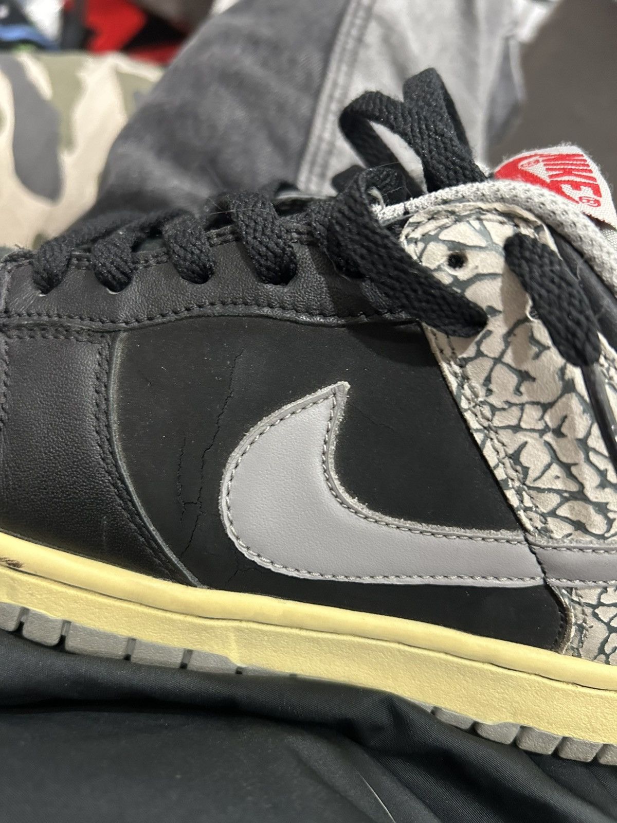Jordan Brand Nike Dunk J-Pack "Black Cement" (2006) Size US 8 / EU 41 - 8 Thumbnail