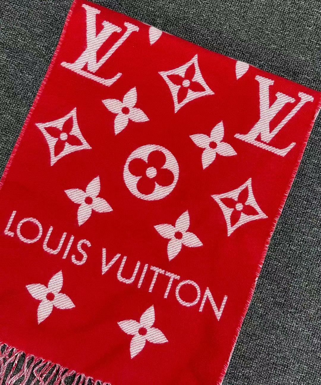 Louis Vuitton red wool scarf by louis vuitton Size ONE SIZE - 1 Thumbnail