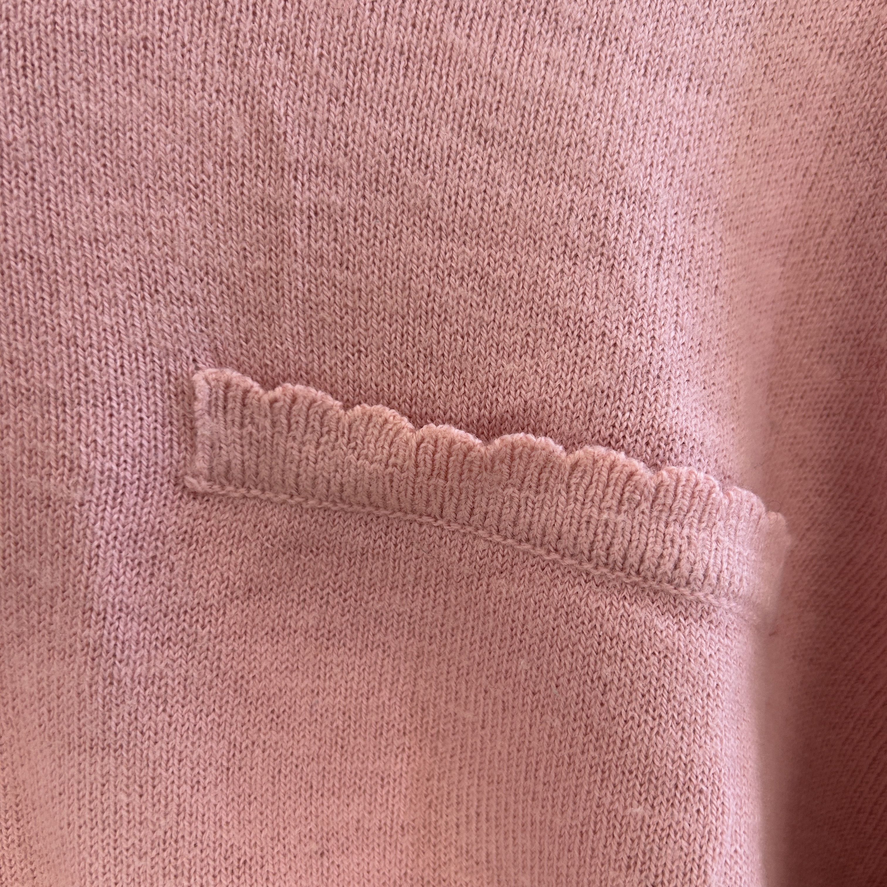 Vintage Vintage 90s Pink Cropped Coquette Sweater Size XL / US 12-14 / IT 48-50 - 11 Thumbnail