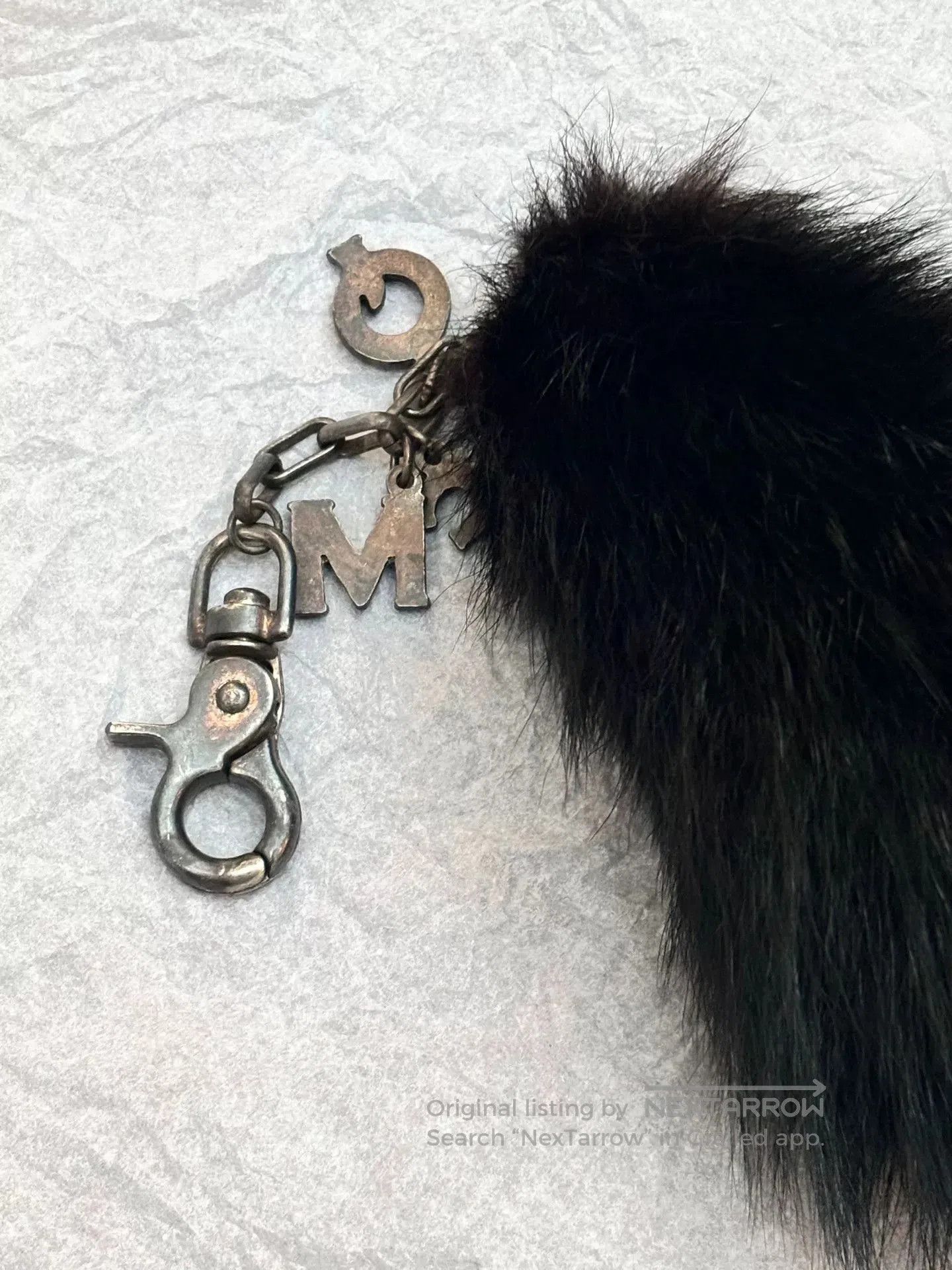 McQ Alexander McQueen black faux fur keychain accessory. Size ONE SIZE - 3 Thumbnail