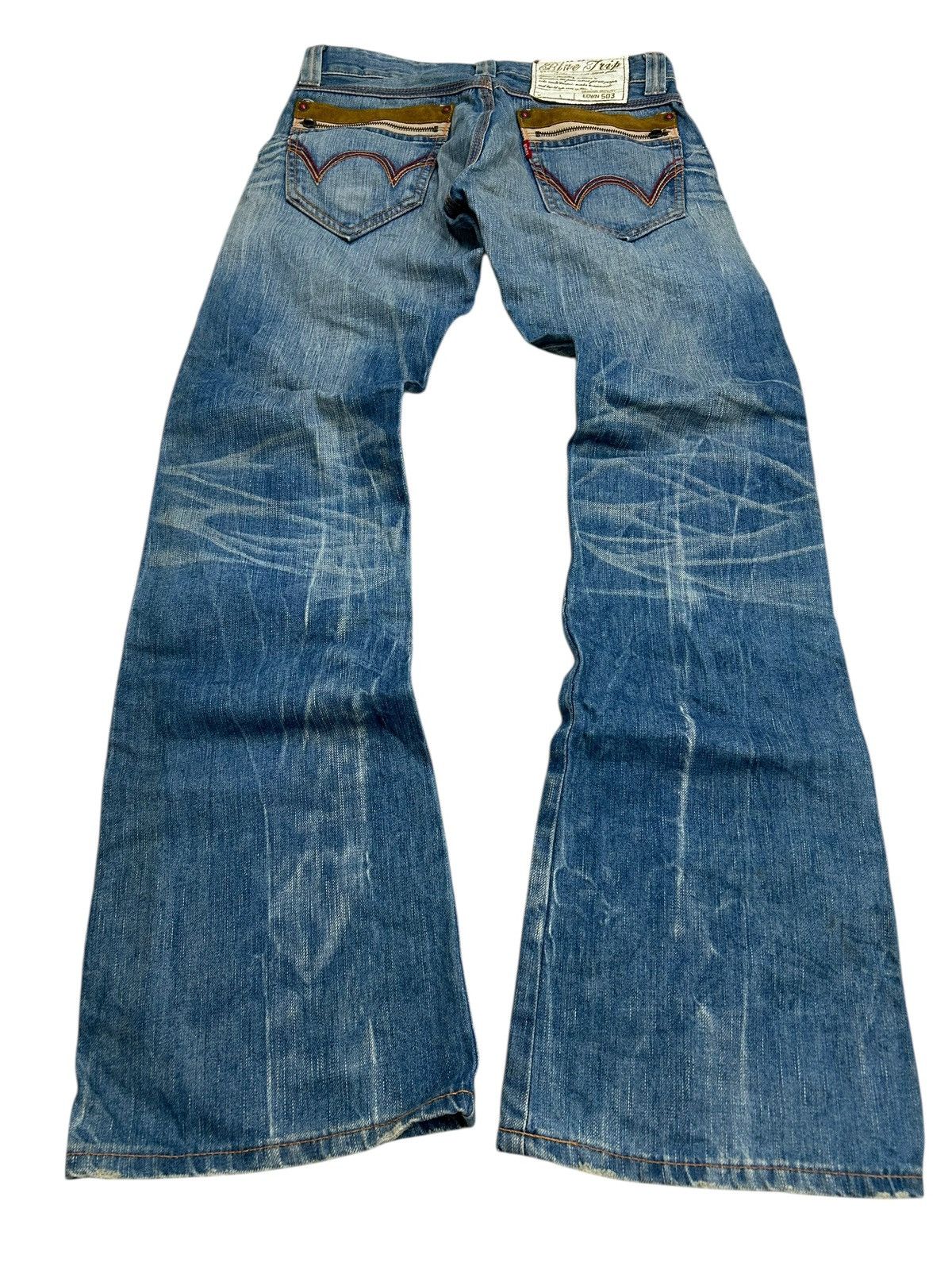 Edwin Flare Edwin 503 Blue Trip Clawn Marks Washed Size US 30 / EU 46 - 7 Thumbnail