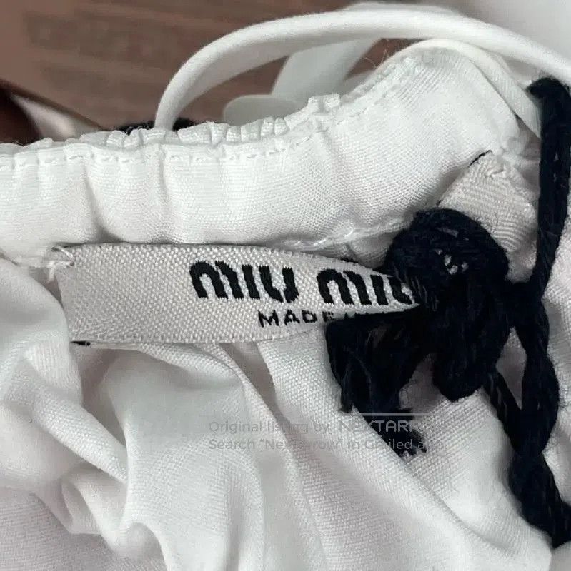 Miu Miu Miu Miu White Cotton Dress for Women . Size L / US 10 / IT 46 - 5 Thumbnail