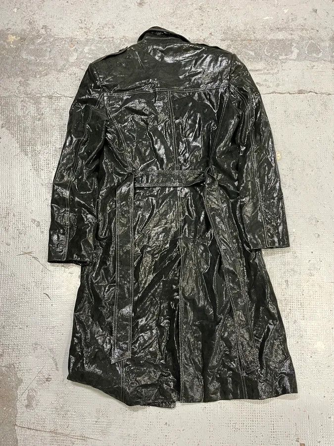 Vintage 1990s Roberto Cavalli Dark Green Trench Coat Size XS / US 0-2 / IT 36-38 - 6 Thumbnail