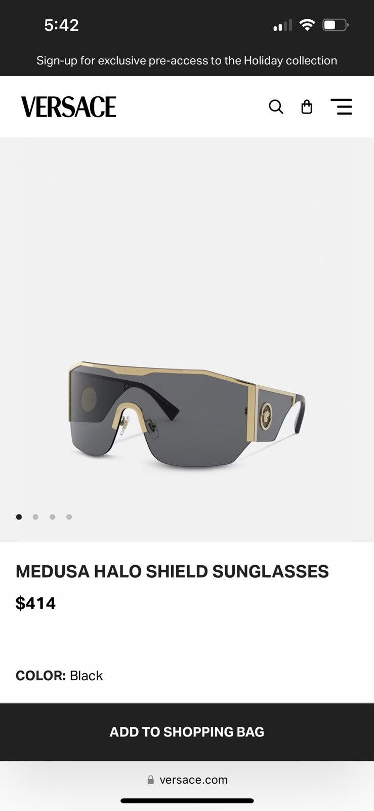 Versace Medusa Halo Shield Sunglasses Grailed 