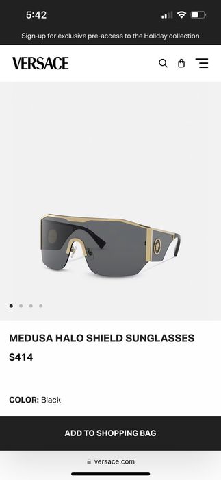 Medusa halo sale shield sunglasses