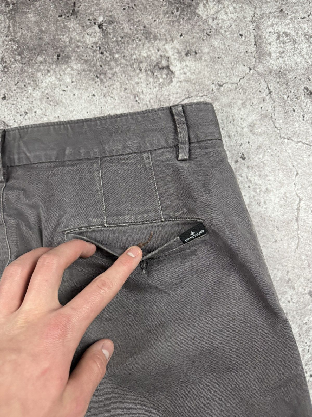 Stone Island Vintage Stone Island Faded Garment Dyed Pants Chinos Distres Size US 33 - 4 Thumbnail
