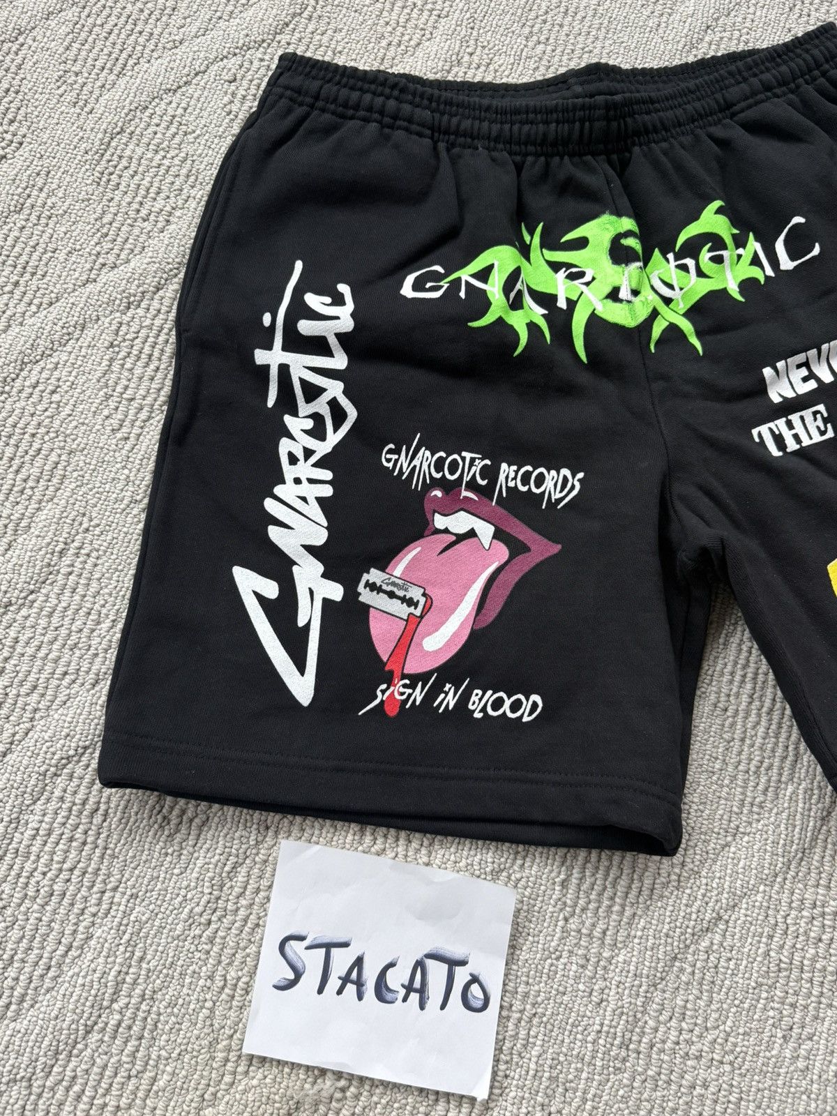 Gnarcotic Gnarcotic Lil Gnar Black Shorts / Sweatshorts Size US 32 / EU 48 - 2 Thumbnail