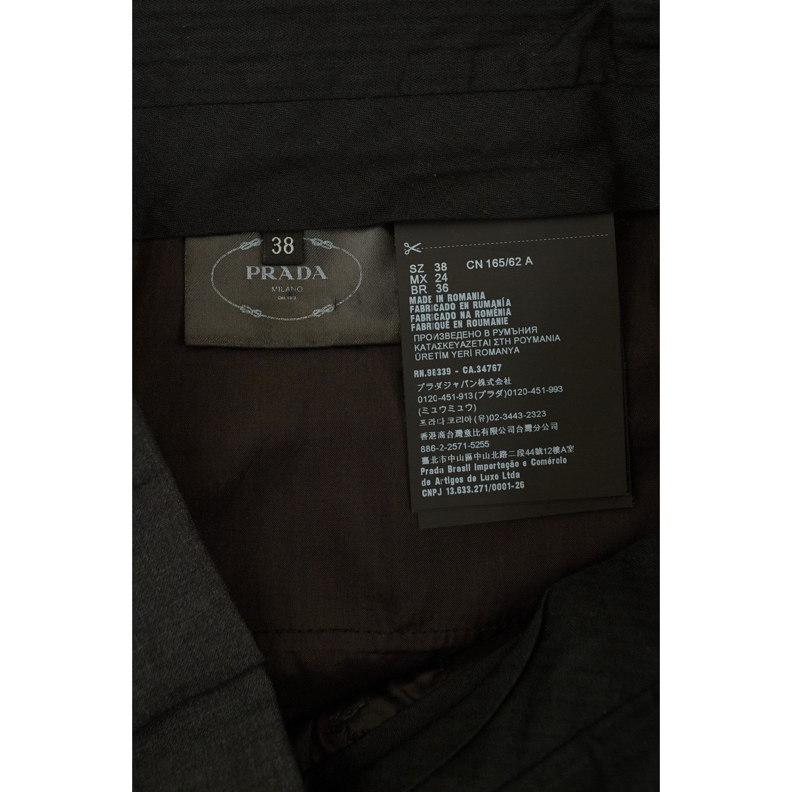 Prada Black Trousers Size 26" / US 2 / IT 38 - 4 Thumbnail