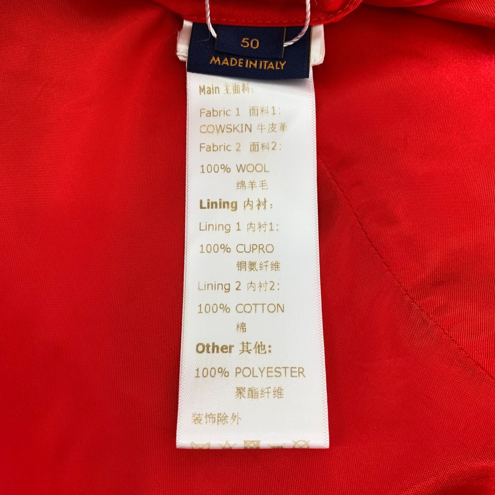 Louis Vuitton Louis Vuitton Red & White Varsity Jacket With Blue Embroider Size US M / EU 48-50 / 2 - 6 Thumbnail