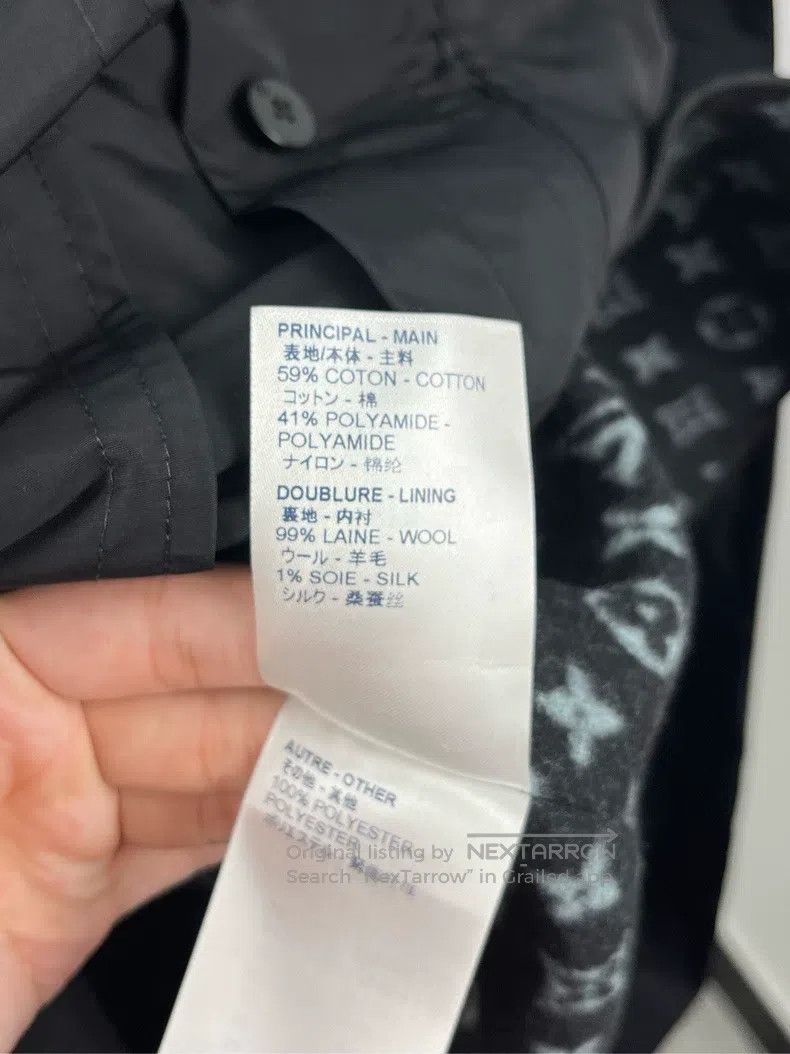 Louis Vuitton Louis Vuitton Black Full Logo Hooded Short Sleeve Jacket Size XS / US 0-2 / IT 36-38 - 6 Thumbnail