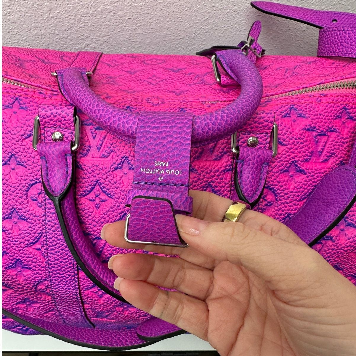Louis Vuitton NWOT Keepall Bandouliere 50 Taurillon Illusion Virgil Abloh Size ONE SIZE - 6 Thumbnail