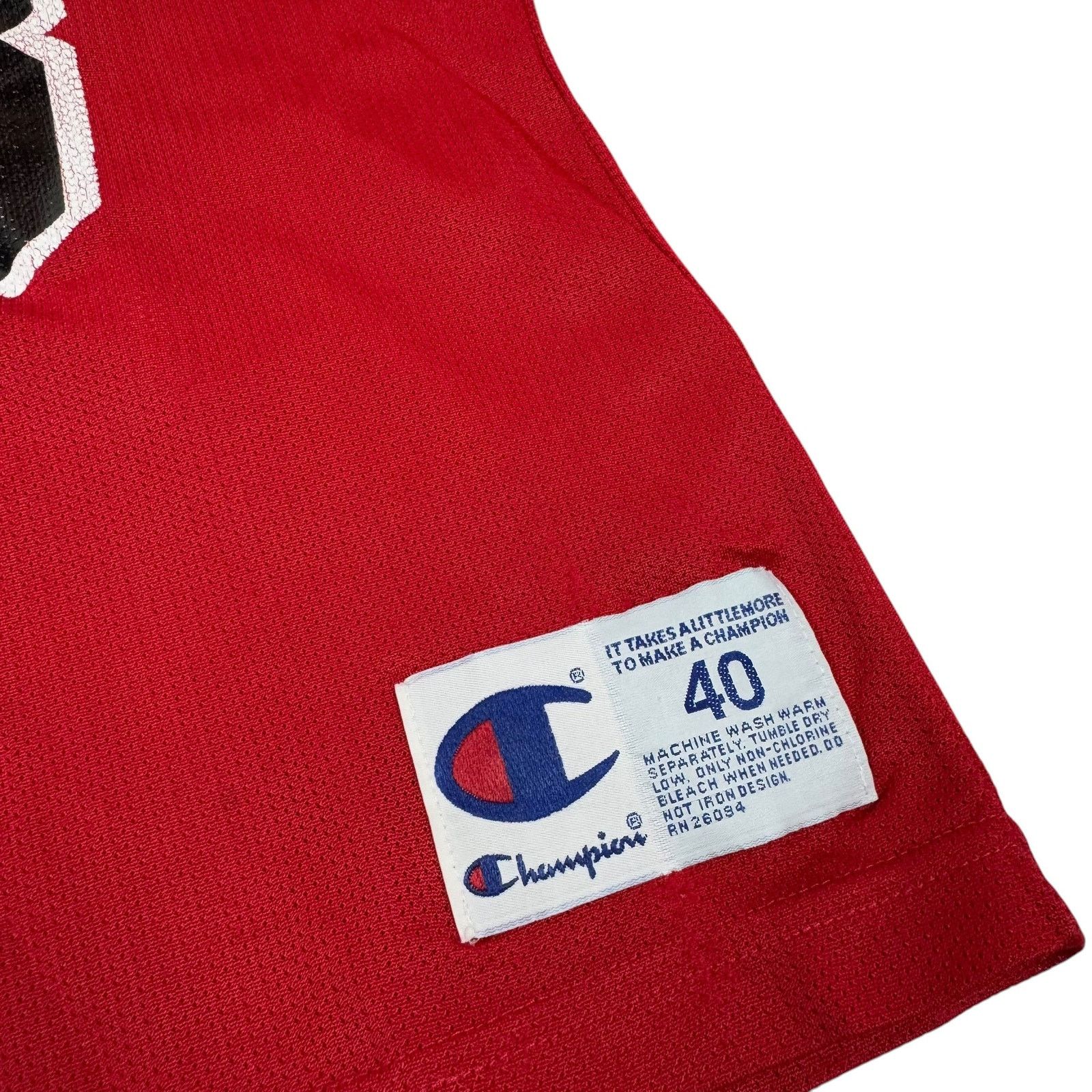 Champion × Vintage Champion Mens Red Chicago Bulls Michael Jordan #23 Jersey 40 Size US M / EU 48-50 / 2 - 7 Thumbnail