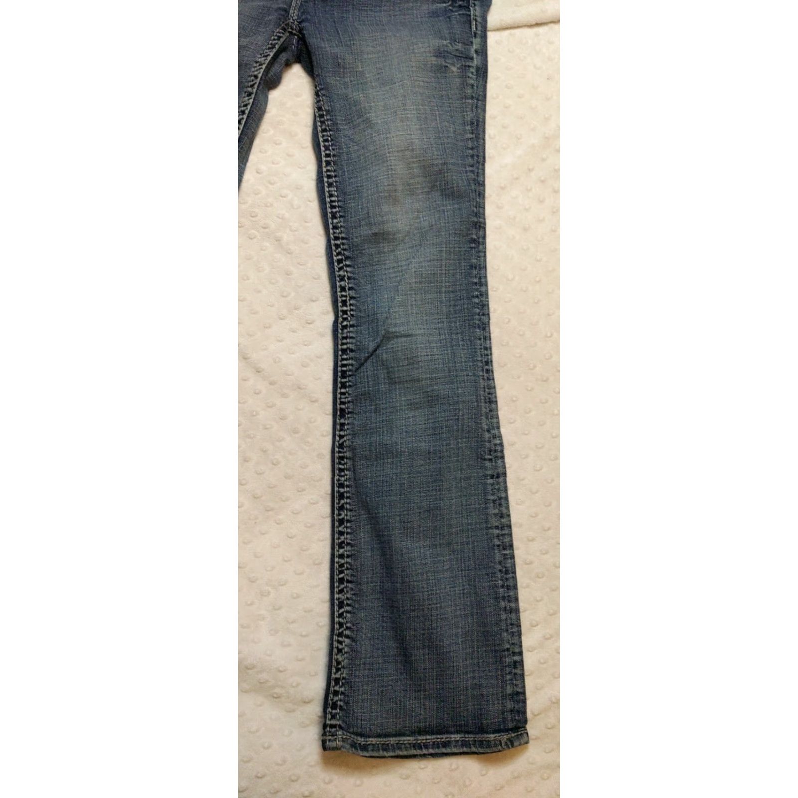 Denime Rock & Roll Cowgirl Jeans Bootcut 28x34 Women Dark Wash Denim Mid Rise Western Embroidered Logo 5-Pocket Stretch Cotton Country: China Size 28" / US 6 / IT 42 - 2 Thumbnail
