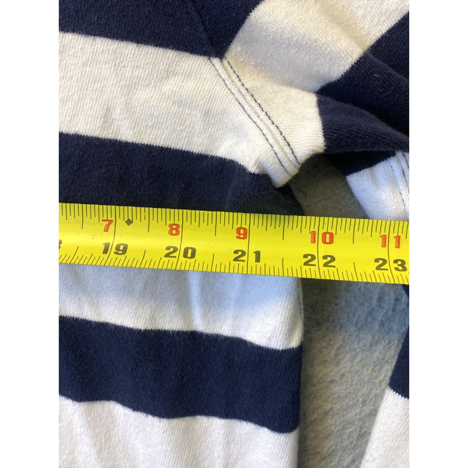 Vintage J Crew Women's Sweater Long Sleeve Mock Neck 1/4 Zip Pullover Casual Fall Winter Blue White 90s Size L / US 10 / IT 46 - 5 Thumbnail