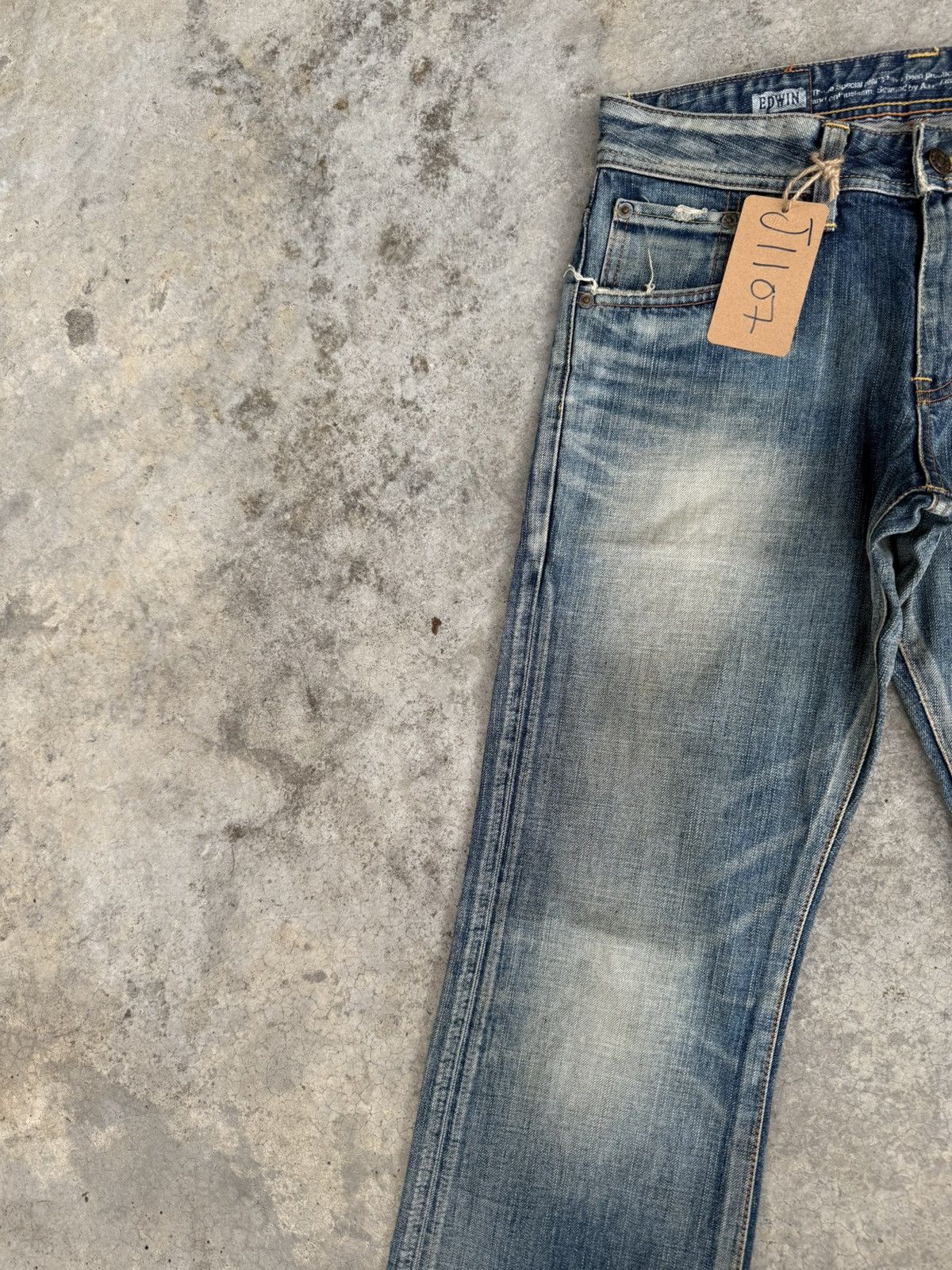 Le Grande Bleu (L.G.B.) Japanese Edwin 511 RV Flared Jeans Distressed Mud wash Size US 30 / EU 46 - 6 Thumbnail