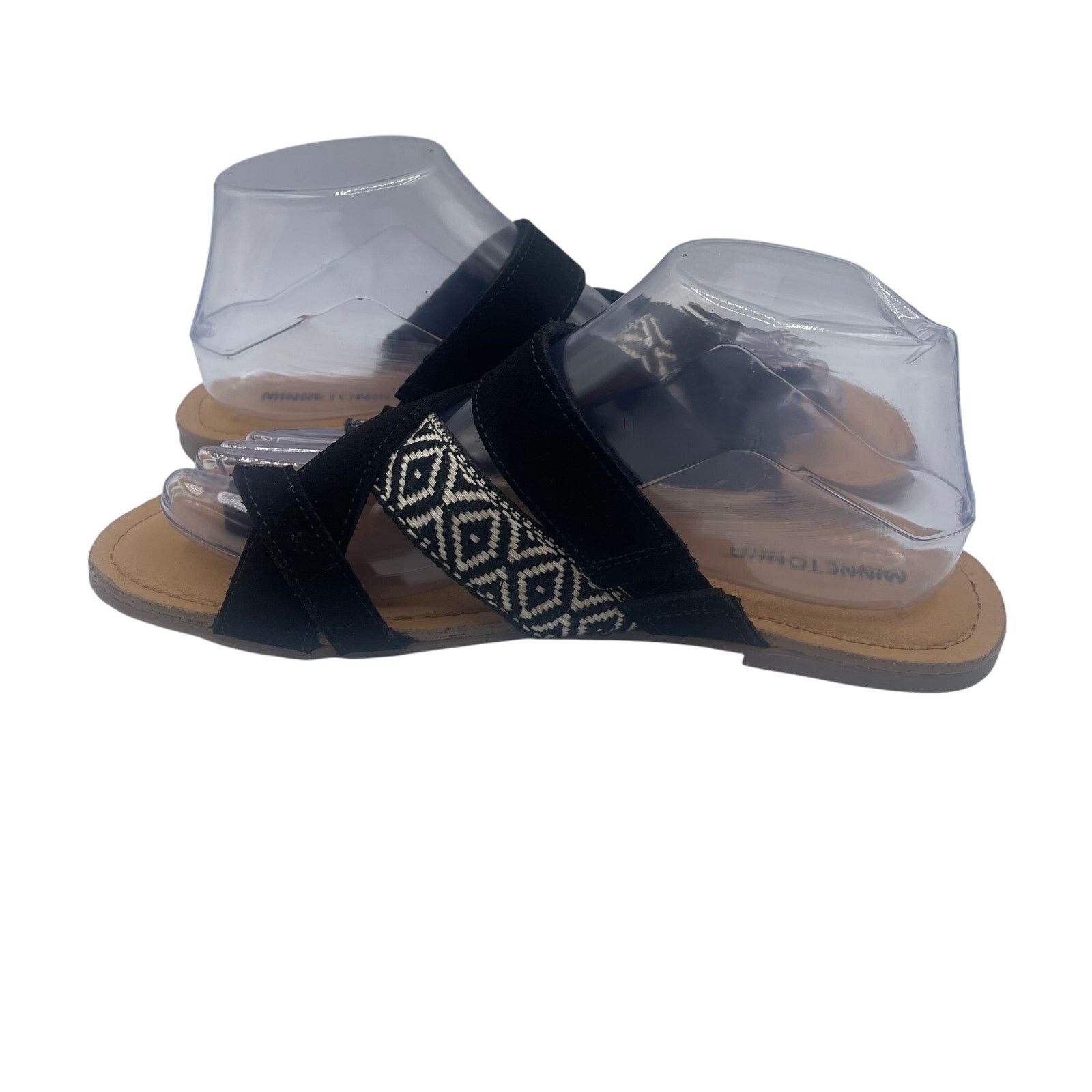 Minnetonka Minnetonka Faribee Strappy Sandals Black White Foam Womens 9 Size US 9 / IT 39 - 7 Thumbnail