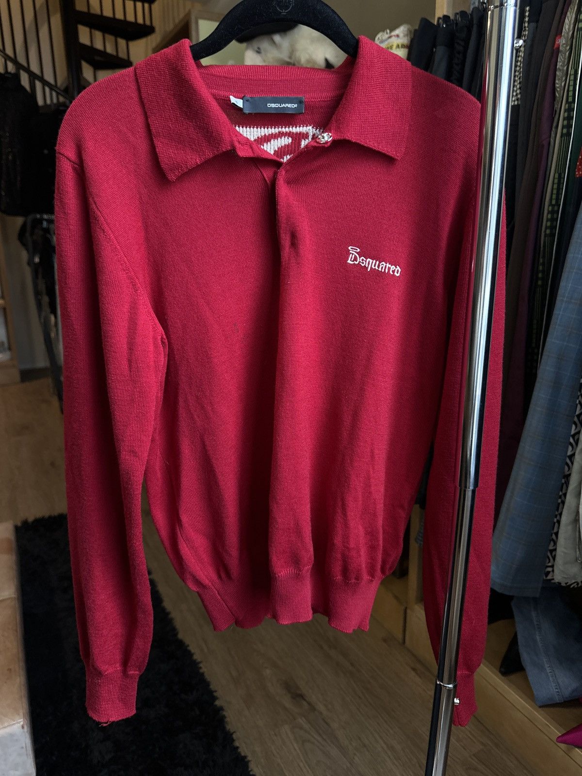 Dsquared2 FW2005 Jesus intarsia knit polo Size US S / EU 44-46 / 1 - 5 Thumbnail