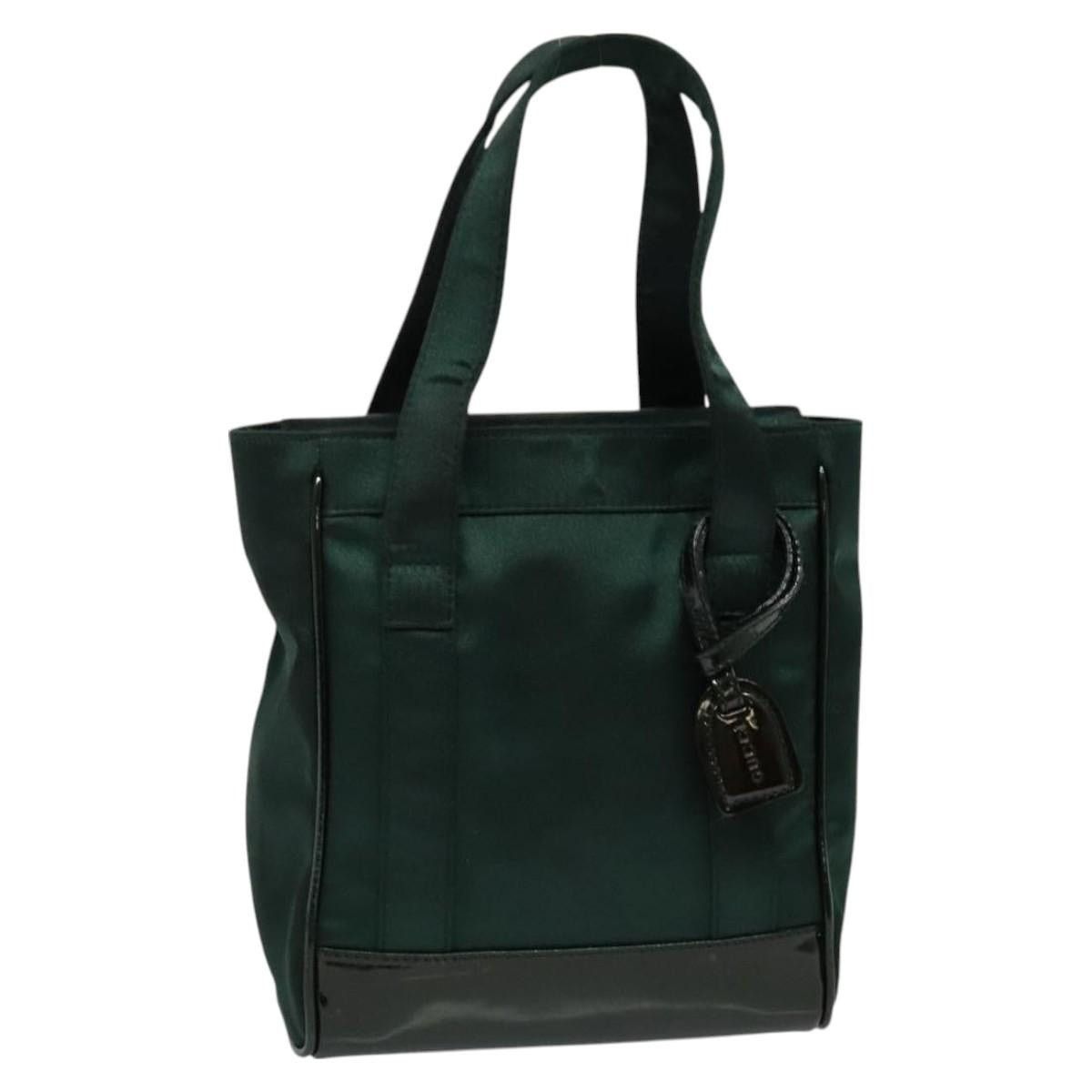 GUCCI Hand Bag Satin Khaki Silver 000 2854 0500 5
