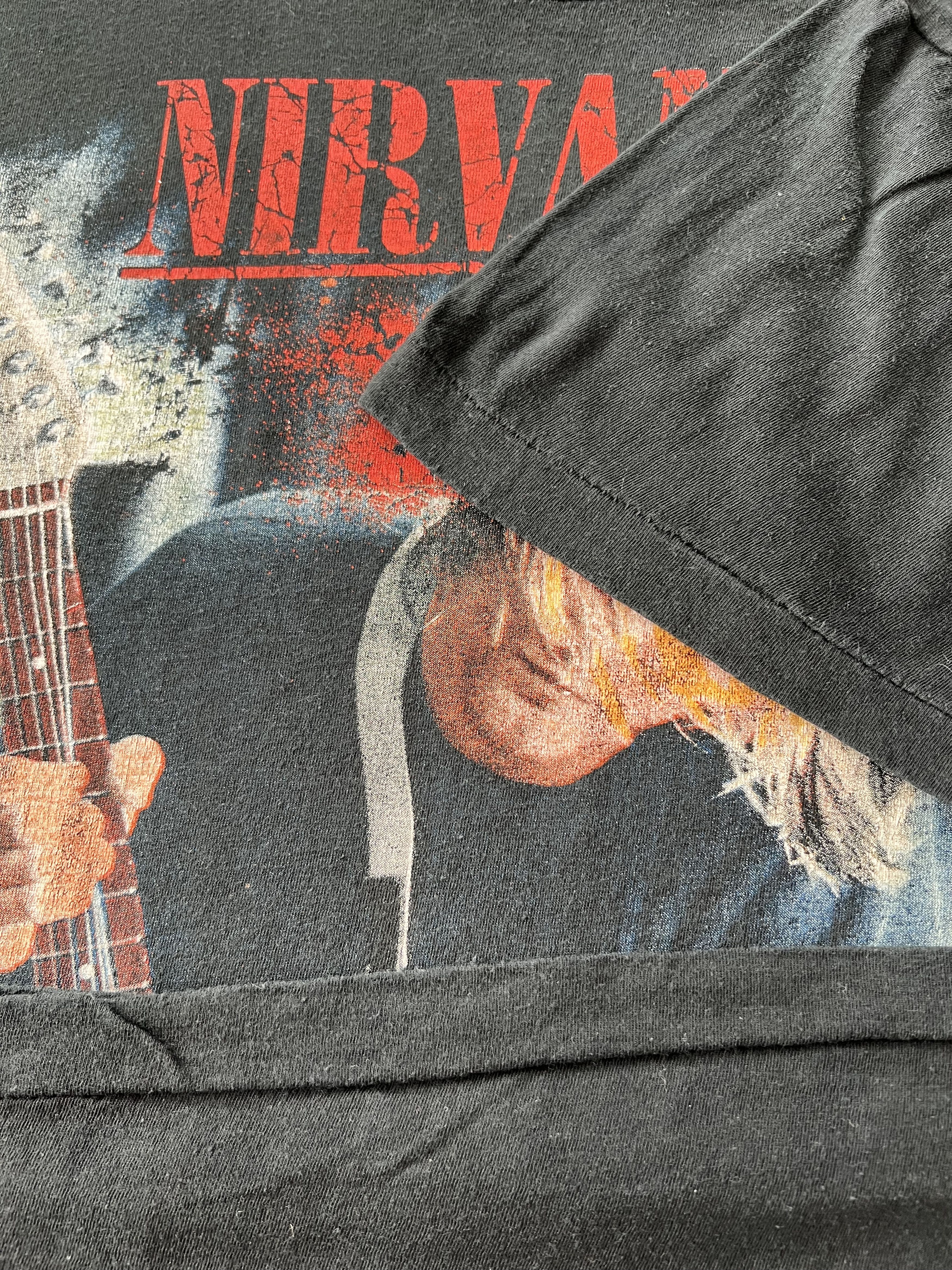 Band Tees Vintage 90s Nirvana Kurt Cobain Grunge Is Dead Boot T-shirt Size US XL / EU 56 / 4 - 10 Thumbnail