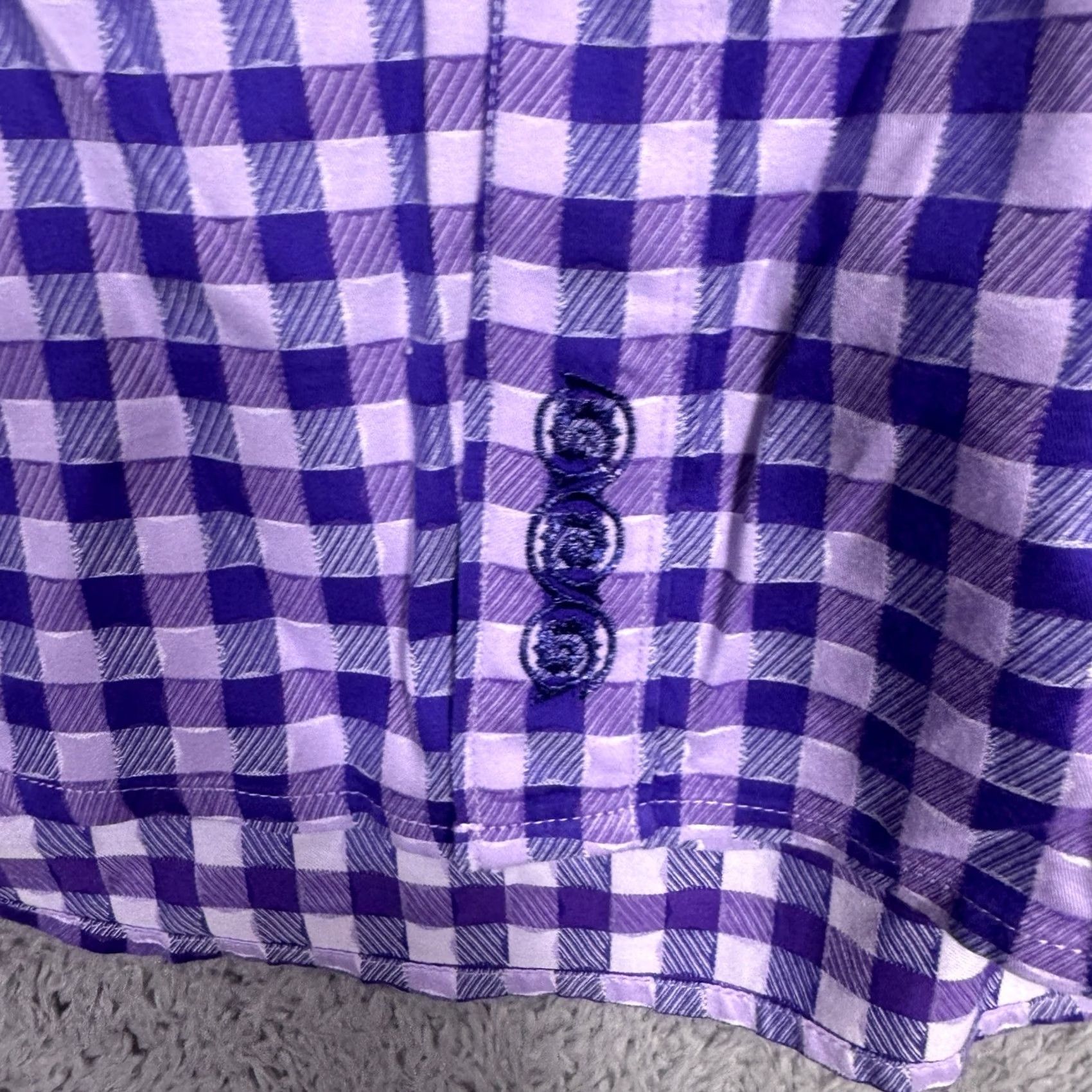 Robert Graham Robert Graham Shirt Mens XL Flip Cuff Classic Preppy Gingham Check Floral Art Size US XL / EU 56 / 4 - 6 Thumbnail