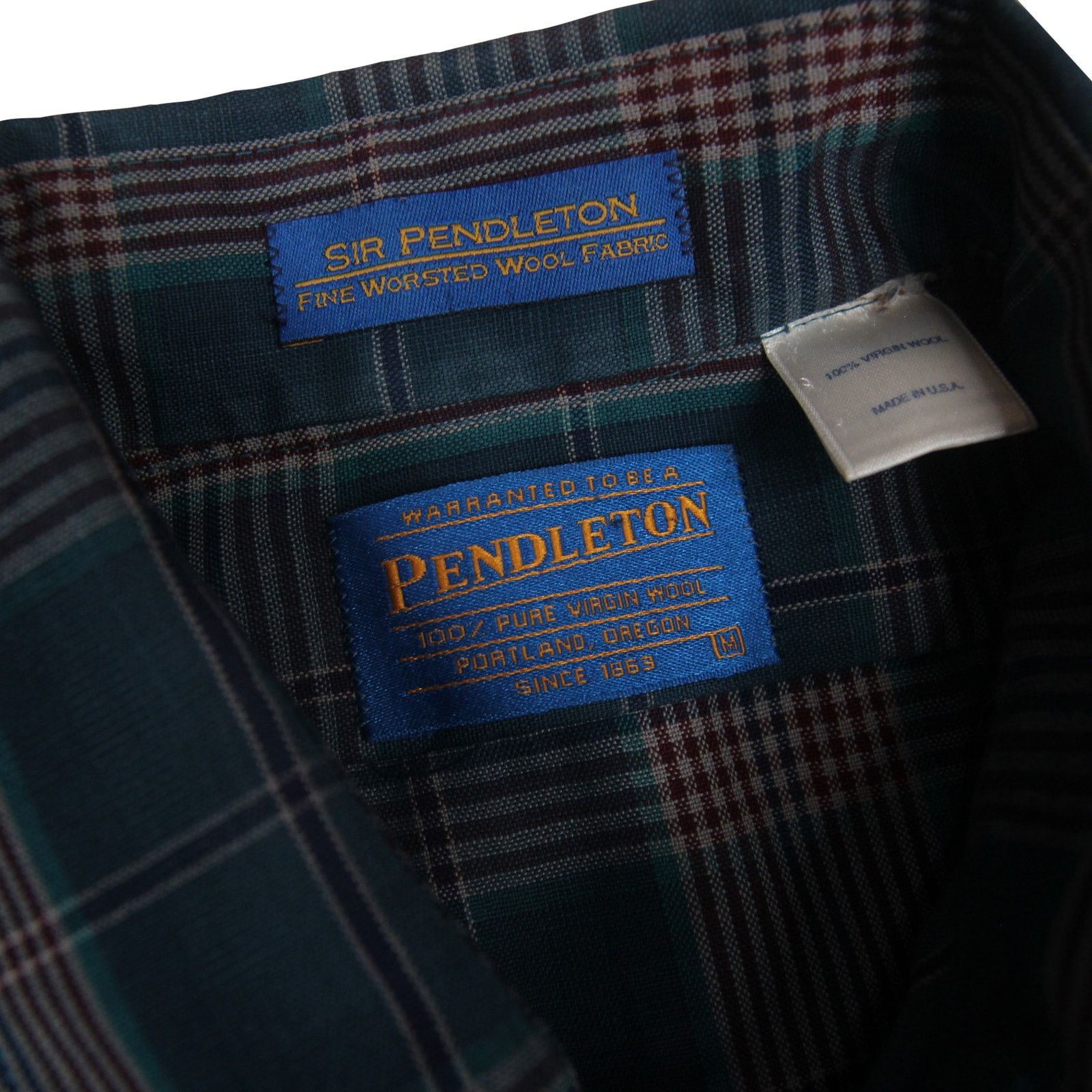 Pendleton × Vintage Pendleton Sir Pendleton Fine Worsted Wool Shirt Size US M / EU 48-50 / 2 - 4 Thumbnail
