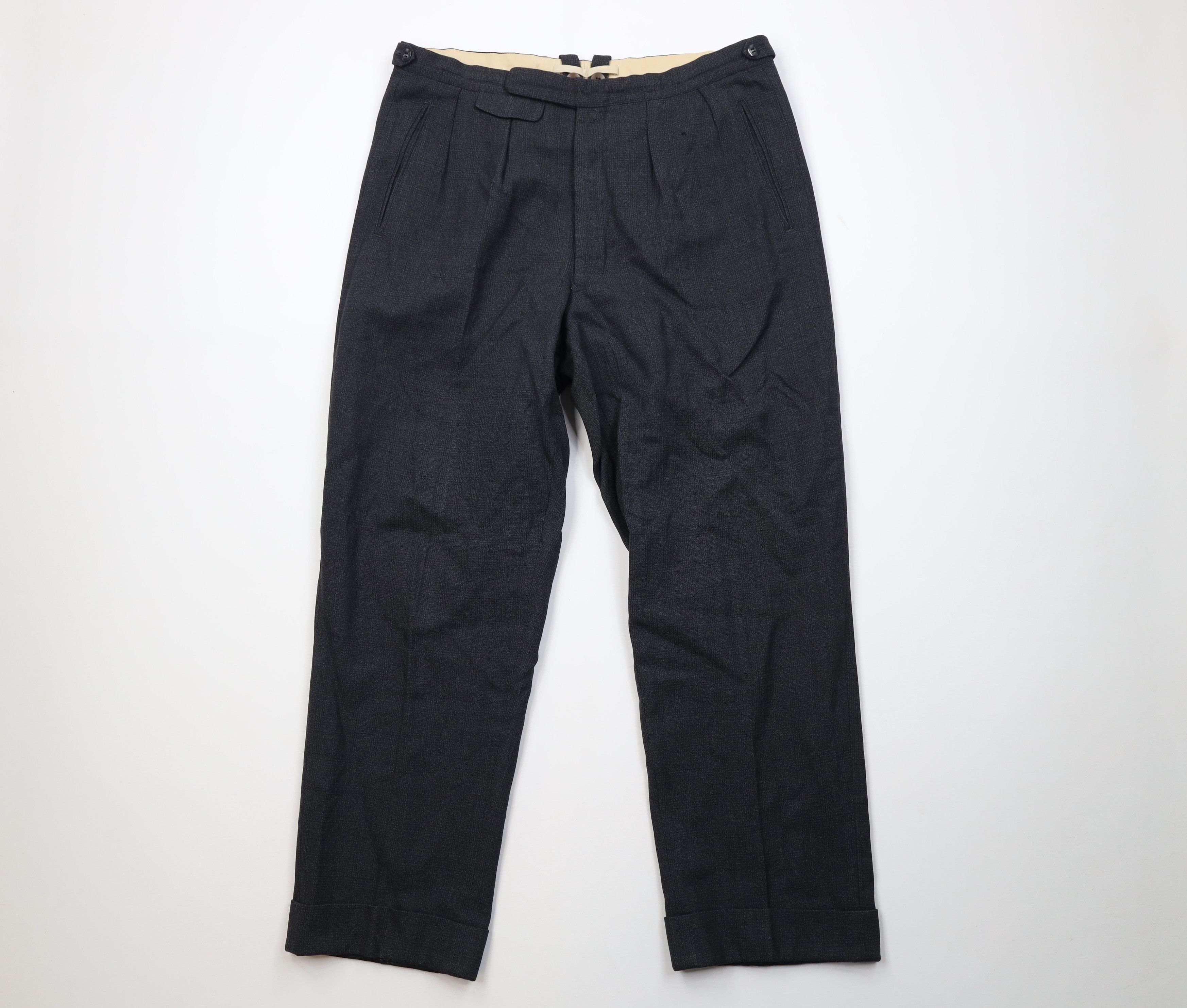 Vintage 30s 40s Rockabilly Gabardine Pants USA Button Fly