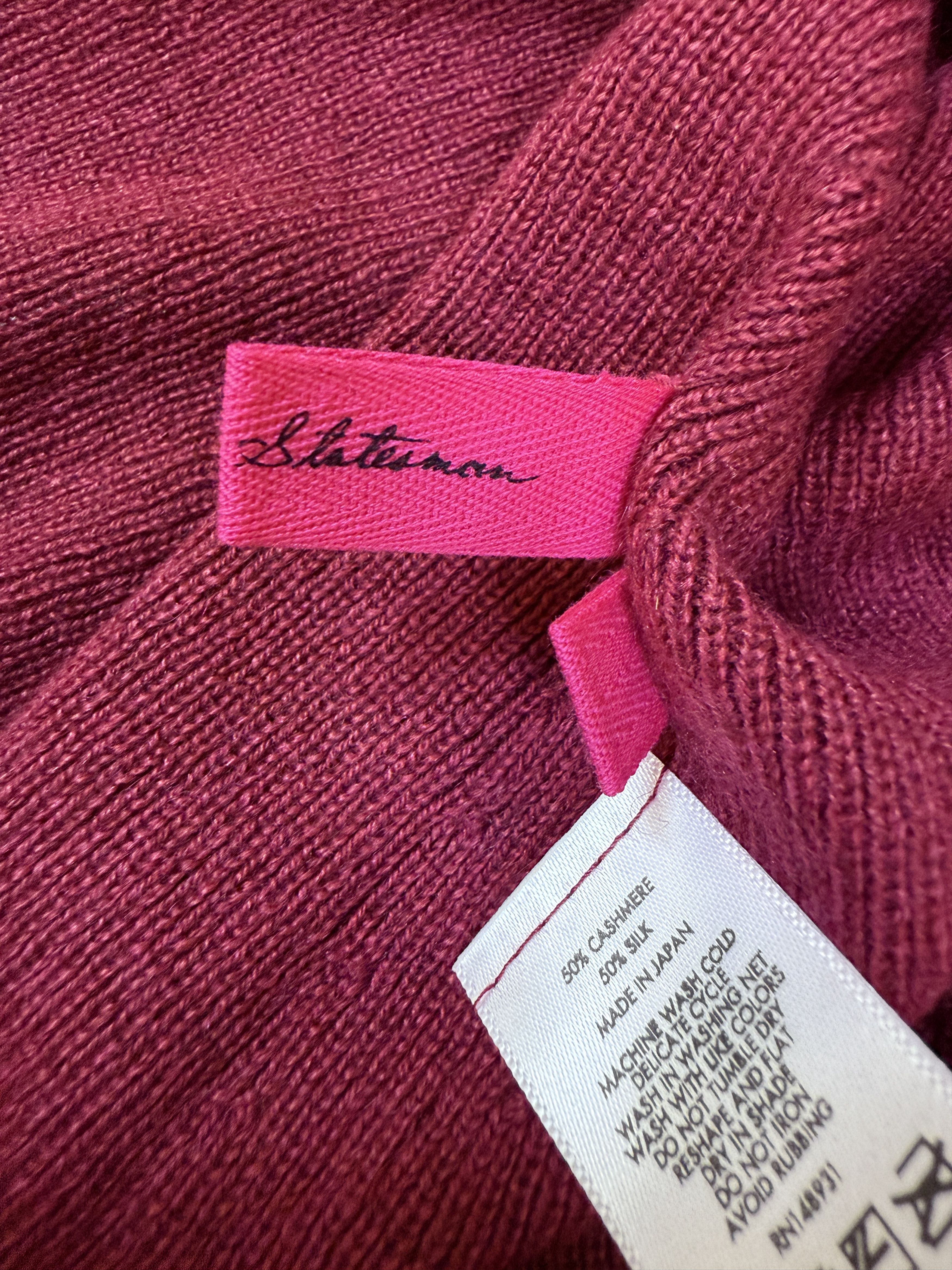 The Elder Statesman $650 The Elder Statesman Delicash Merlot Turtleneck Size L / US 10 / IT 46 - 5 Thumbnail