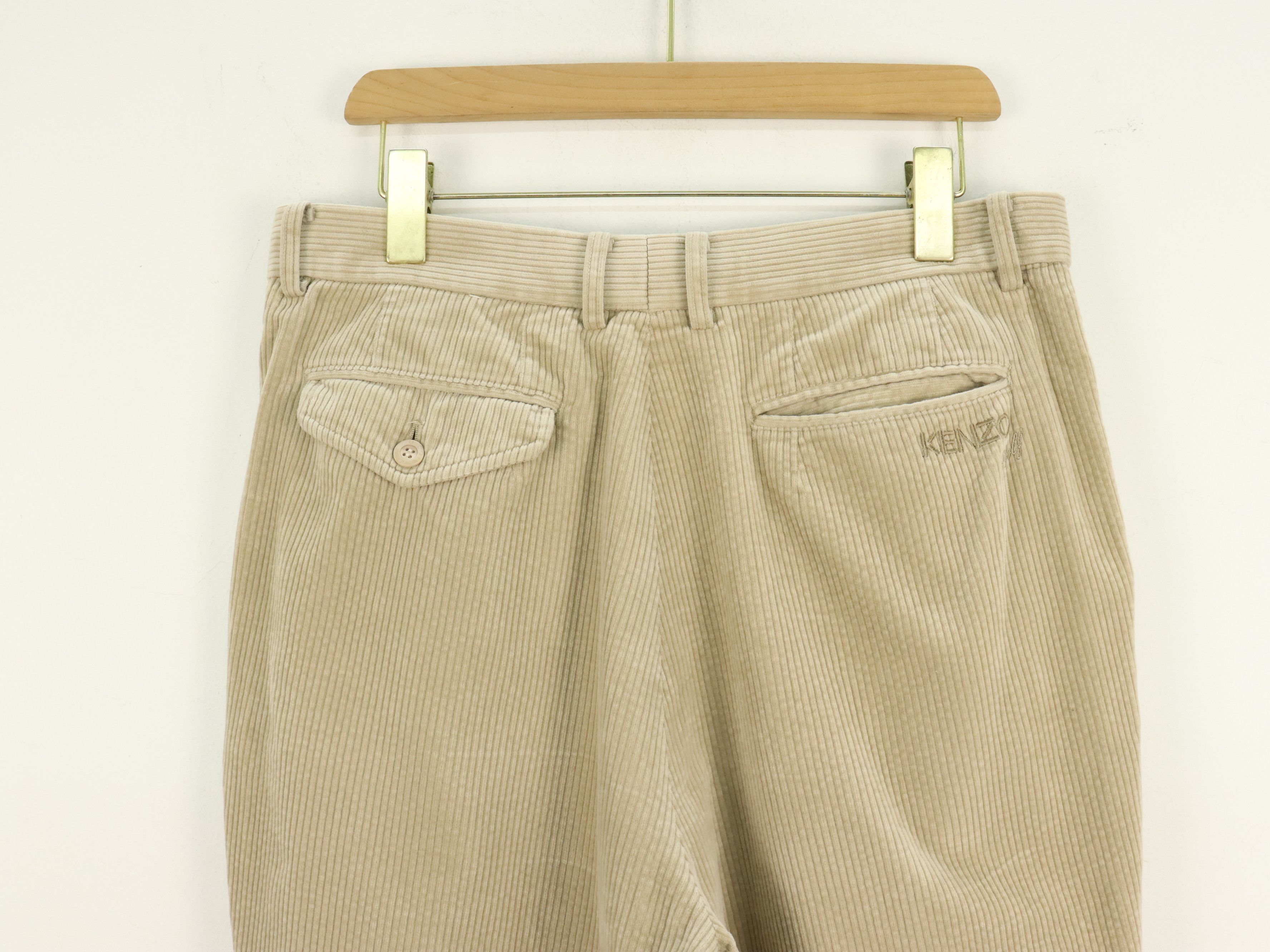 Kenzo Kenzo Corduroy Beige Cream Relaxed Cut Pant Size US 32 / EU 48 - 10 Thumbnail