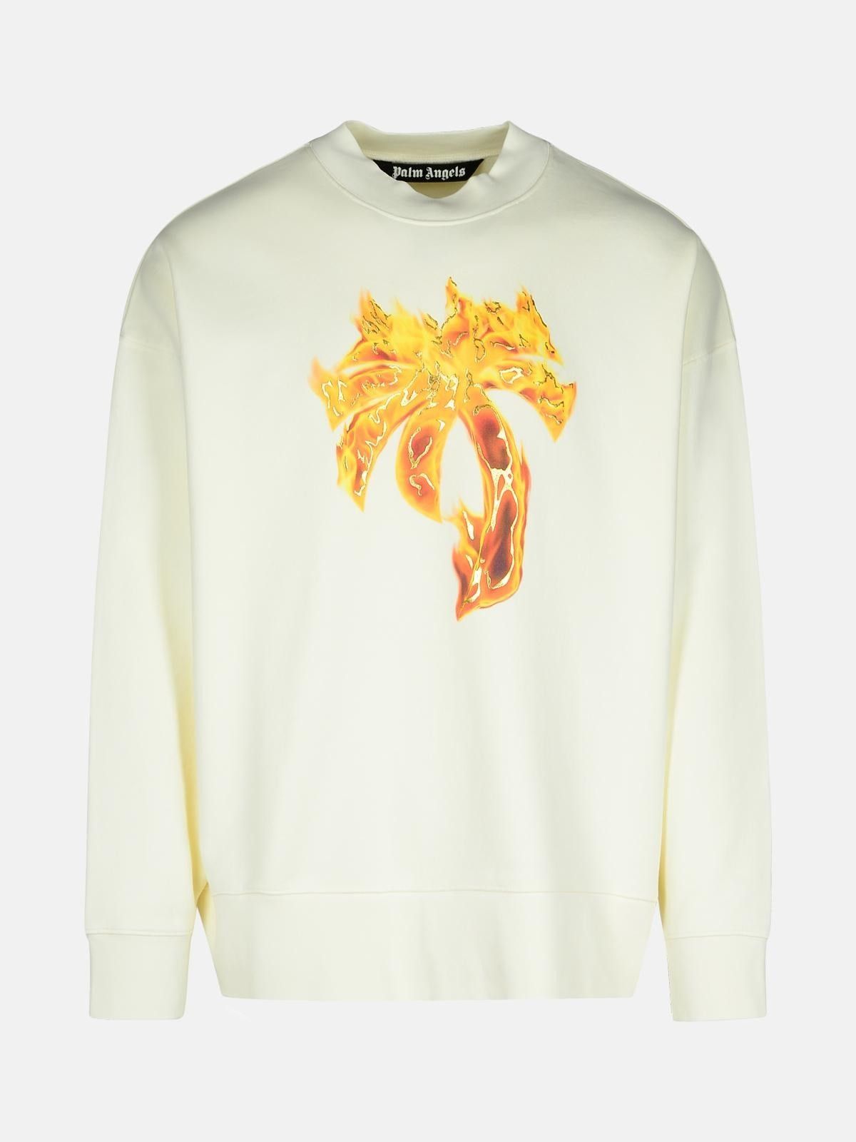 Palm Angels o1s22i1n1224 Crewneck Sweatshirt in White Size US XL / EU 56 / 4 - 1 Thumbnail