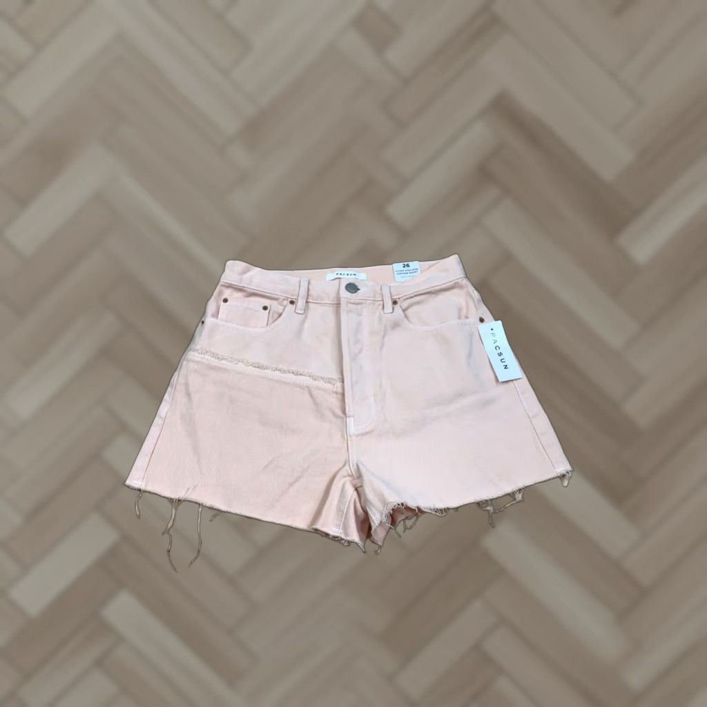 Pacsun VINTAGE PacSun Ultra High Rise Shorts Womens 26 Peach Denim Size 26" / US 2 / IT 38 - 1 Thumbnail