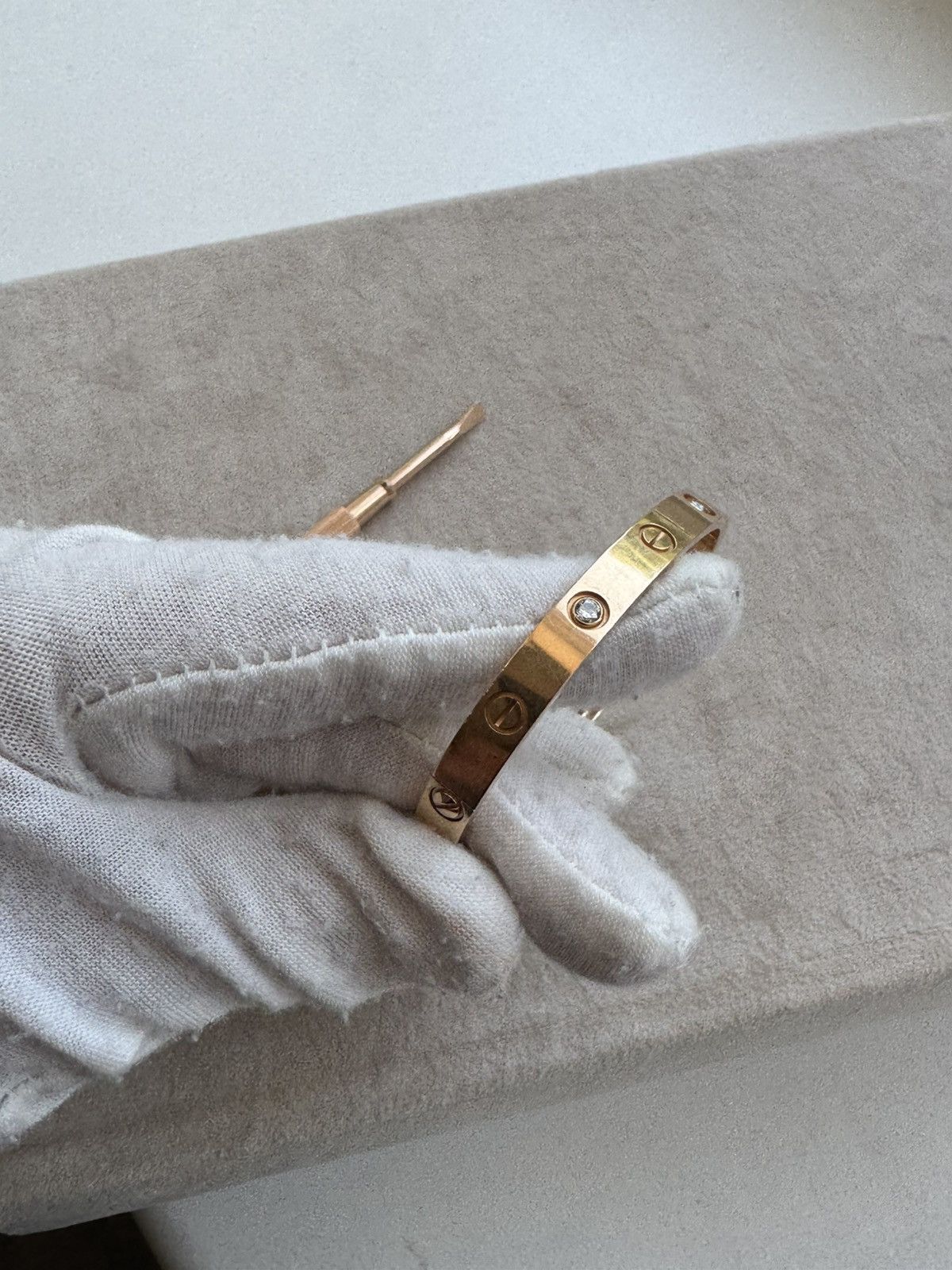 Cartier Cartier Love Bracelet 4 Diamonds Size ONE SIZE - 7 Thumbnail